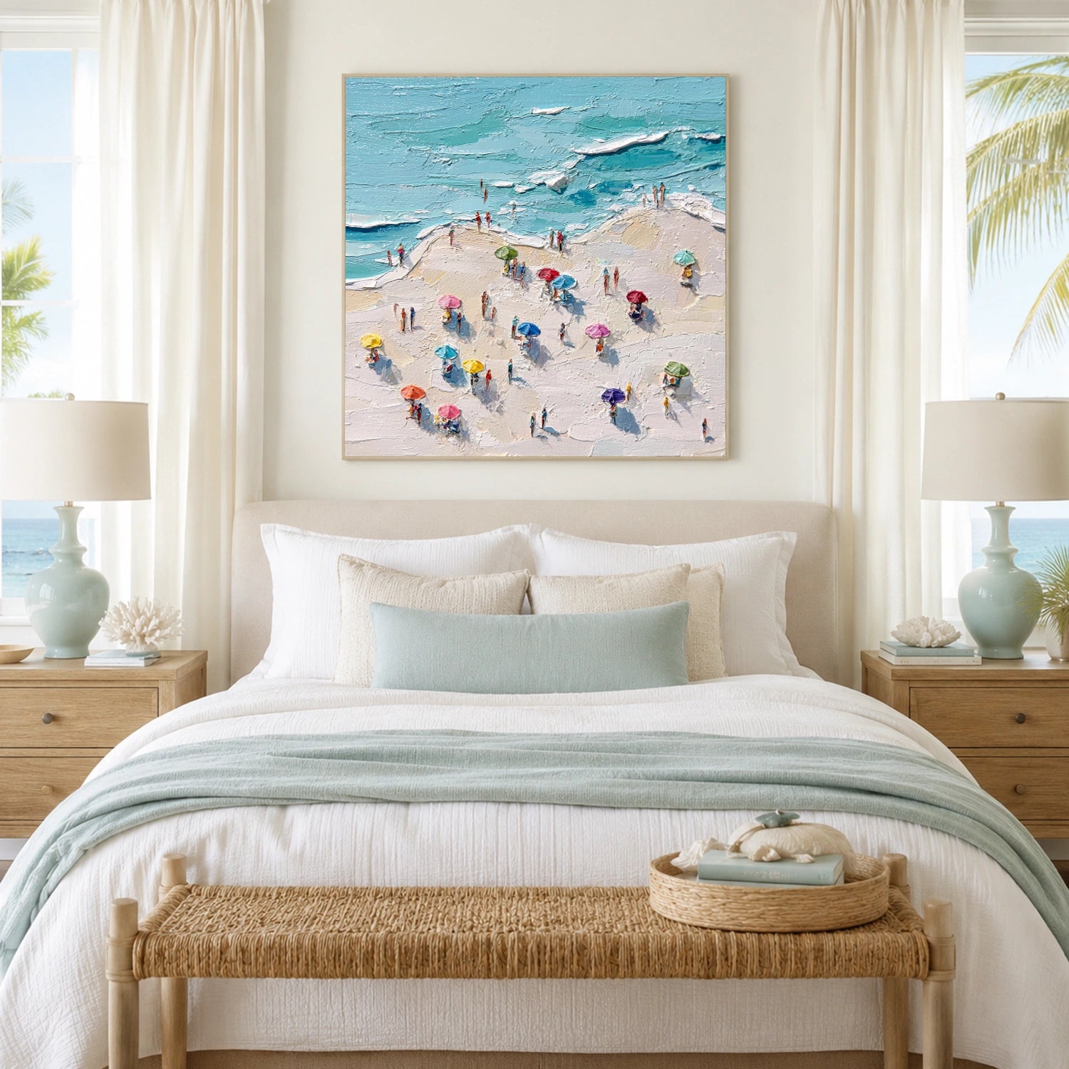 Sea & Sky Abstract Textured Wall Art #MS327