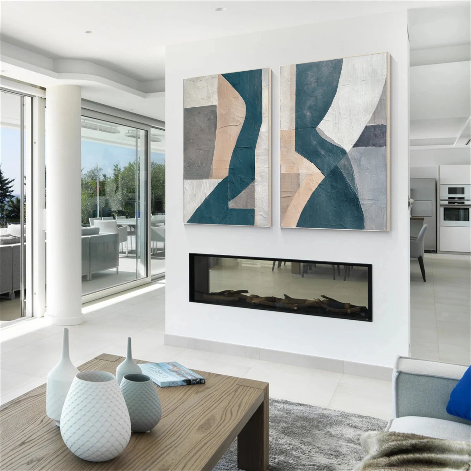 Abstract Canvas Art Set of 2 #WS878