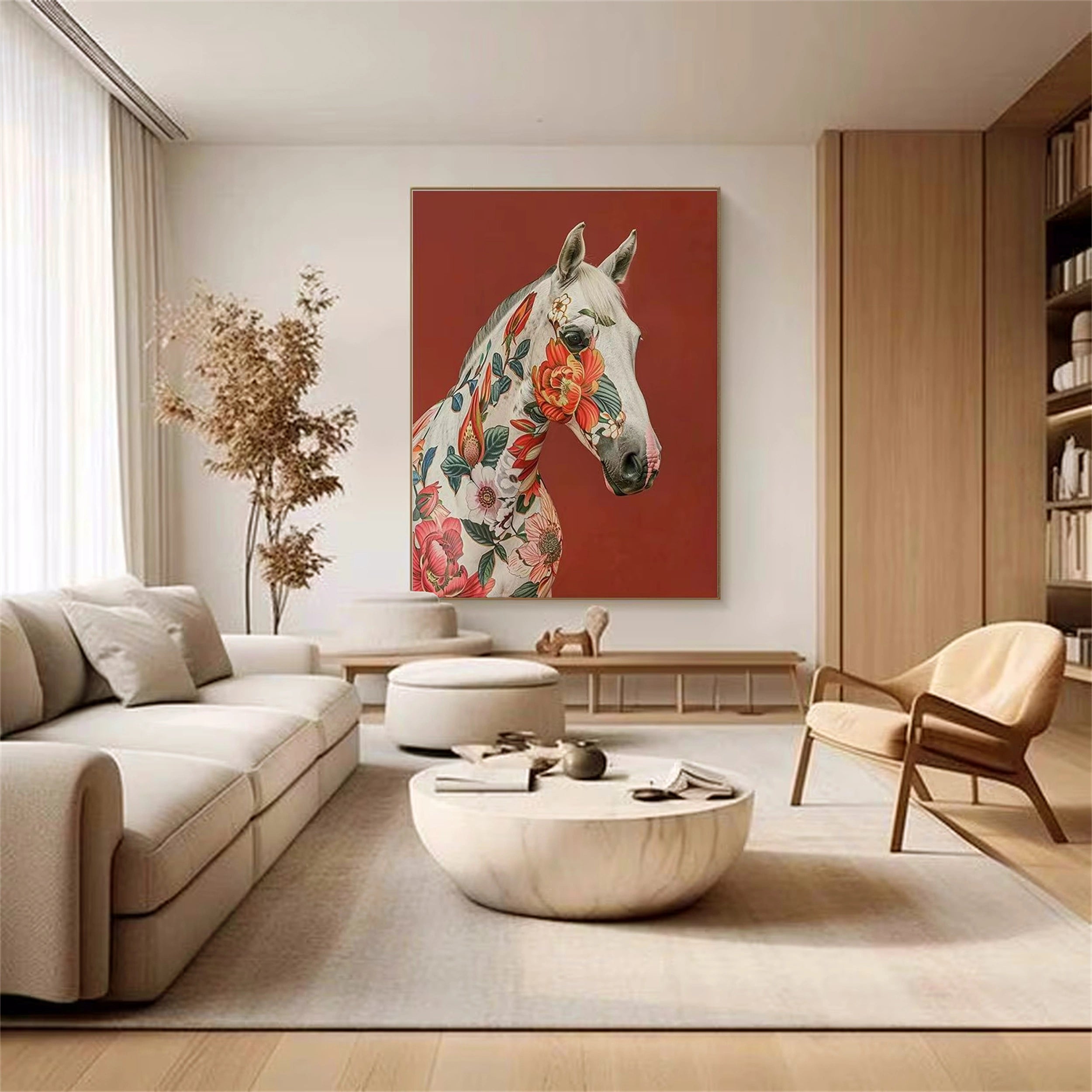 Colorful Horse Abstract Animal Wall Art #AL018