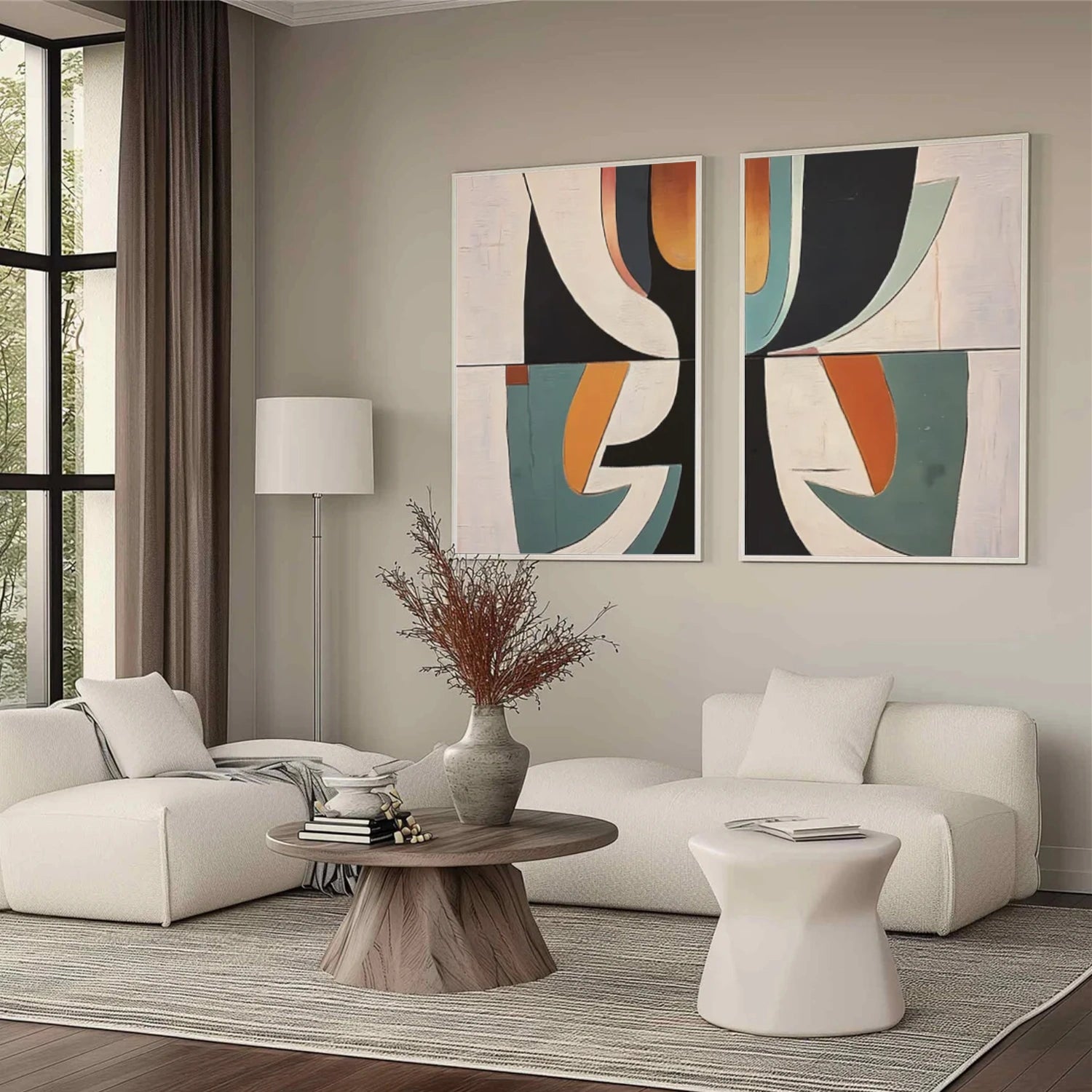 Abstract Canvas Art Set of 2 #WS729