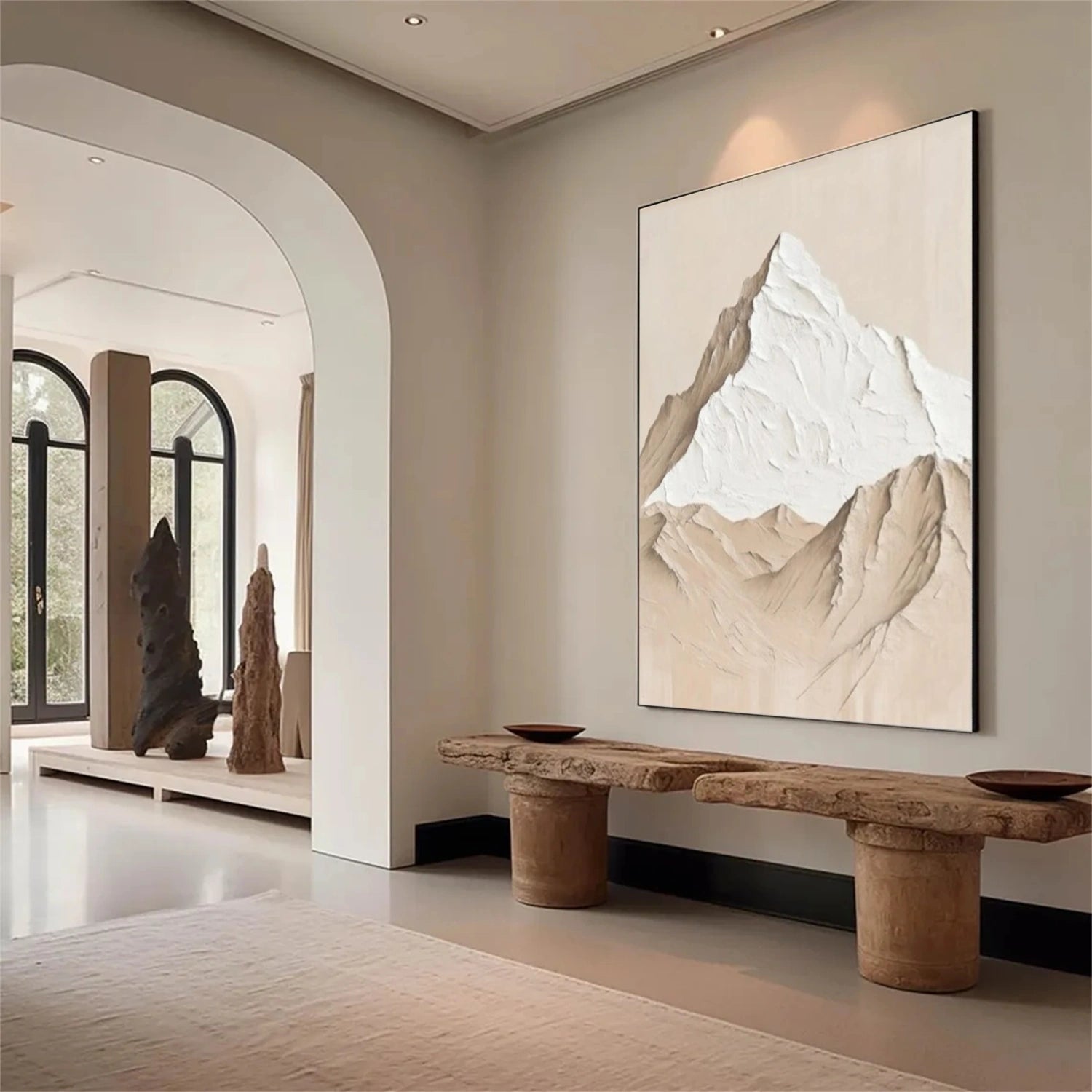 Minimalist Mountain Textured Canvas Art #MM352