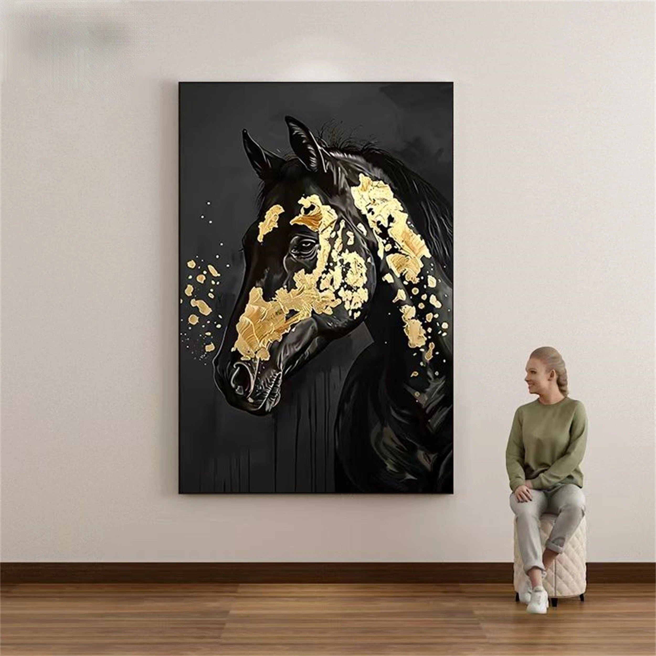 Colorful Horse Abstract Animal Wall Art #AL038