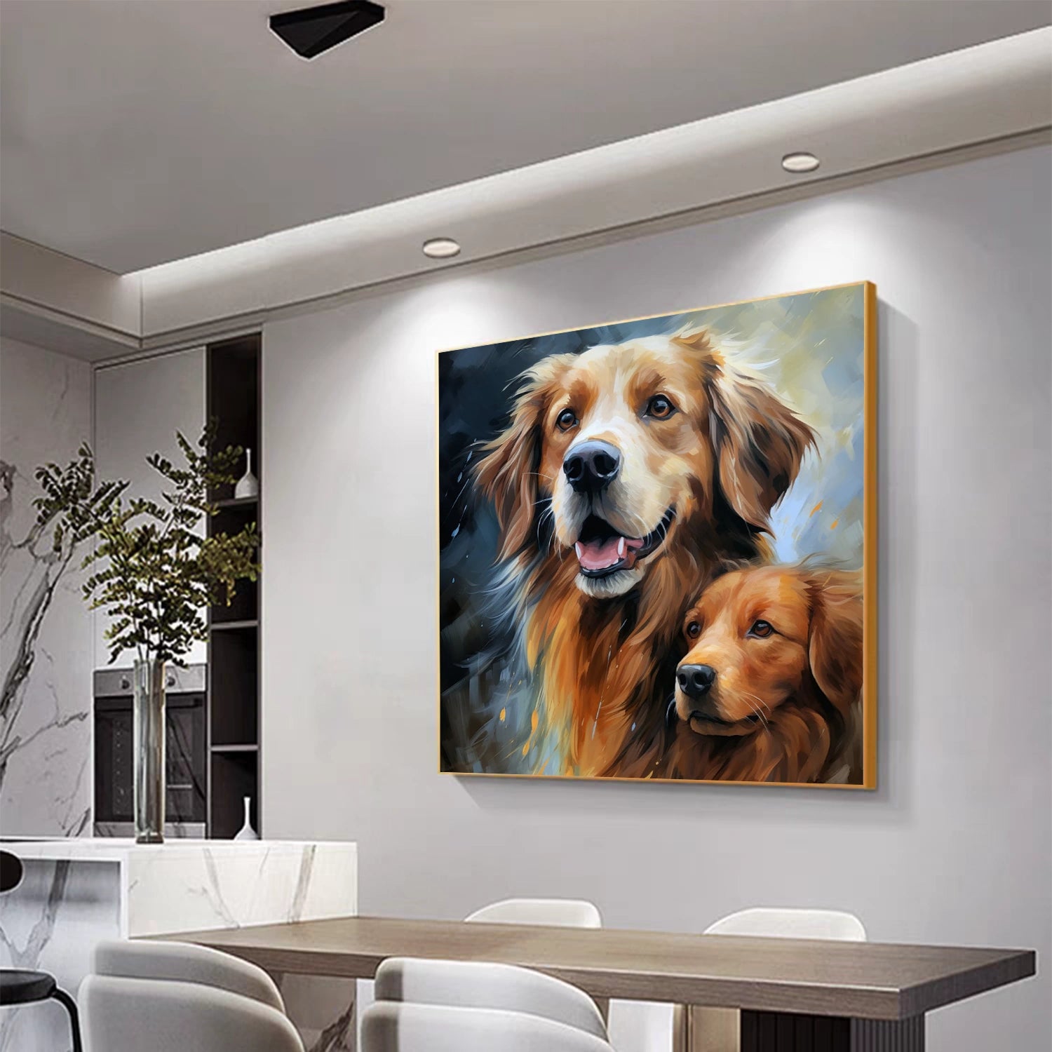 Abstract Animal Dog Wall Art #AL099
