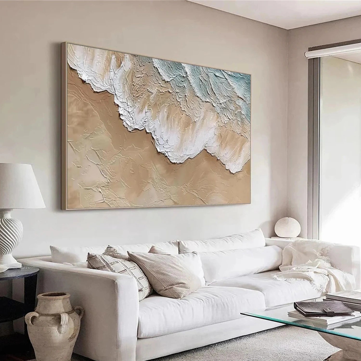 Sea & Sky Abstract Textured Wall Art #MS178