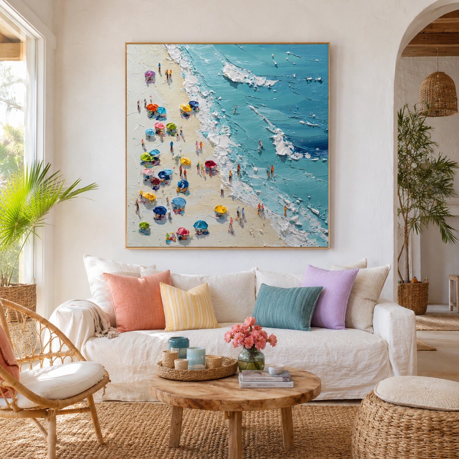 Sea & Sky Abstract Textured Wall Art #MS326
