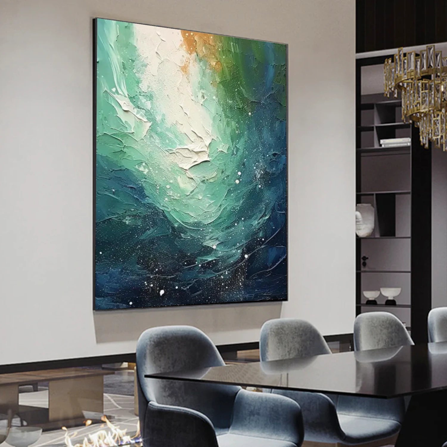 Sea & Sky Abstract Textured Wall Art #MS201
