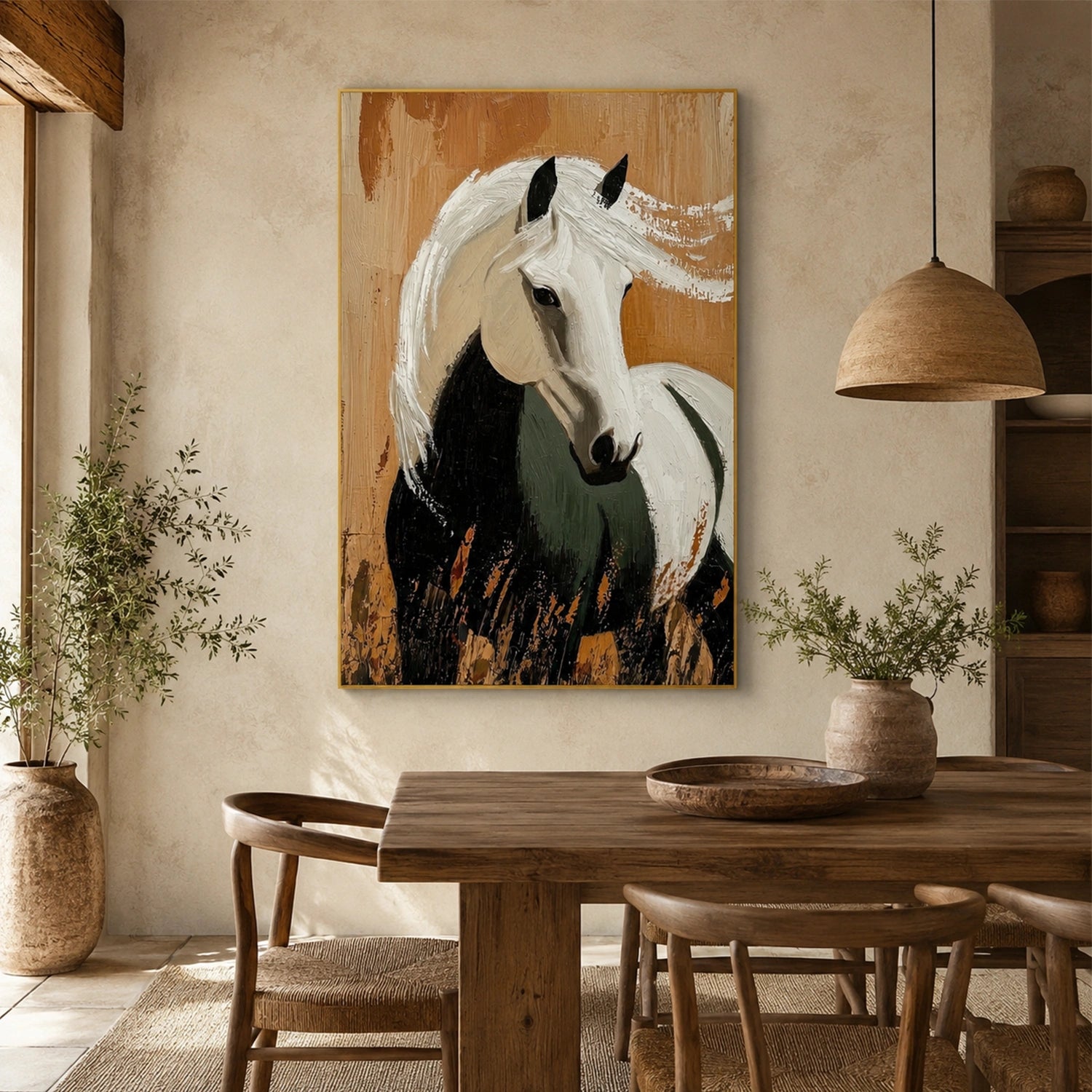 Abstract Animal Horse Wall Art #AL226