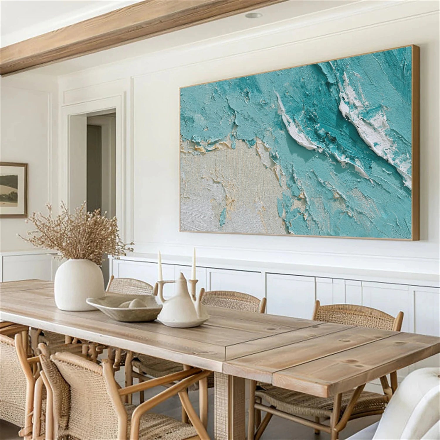 Sea & Sky Abstract Textured Wall Art #MS154