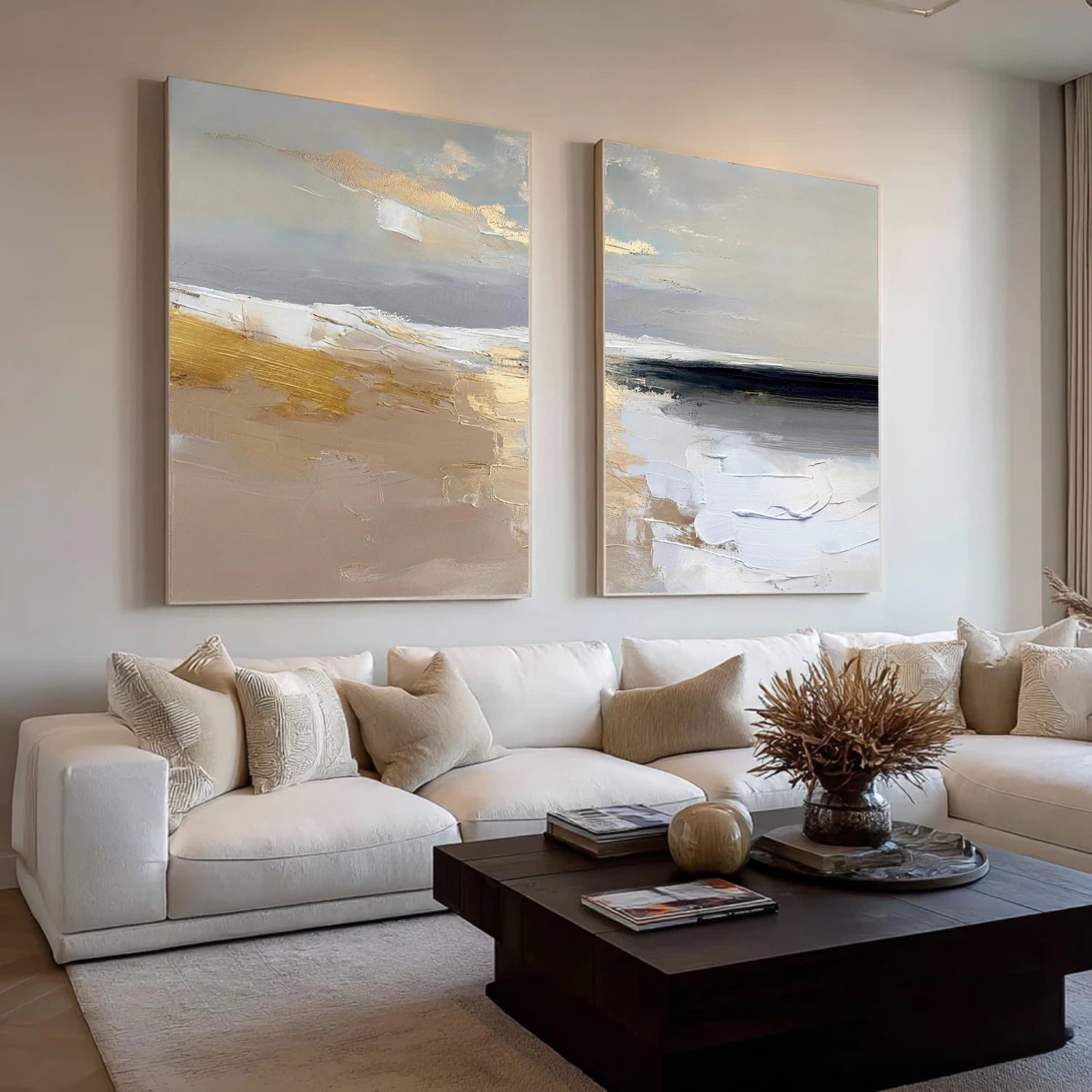 Sea & Sky Abstract Wall Art Set of 2 #MS224