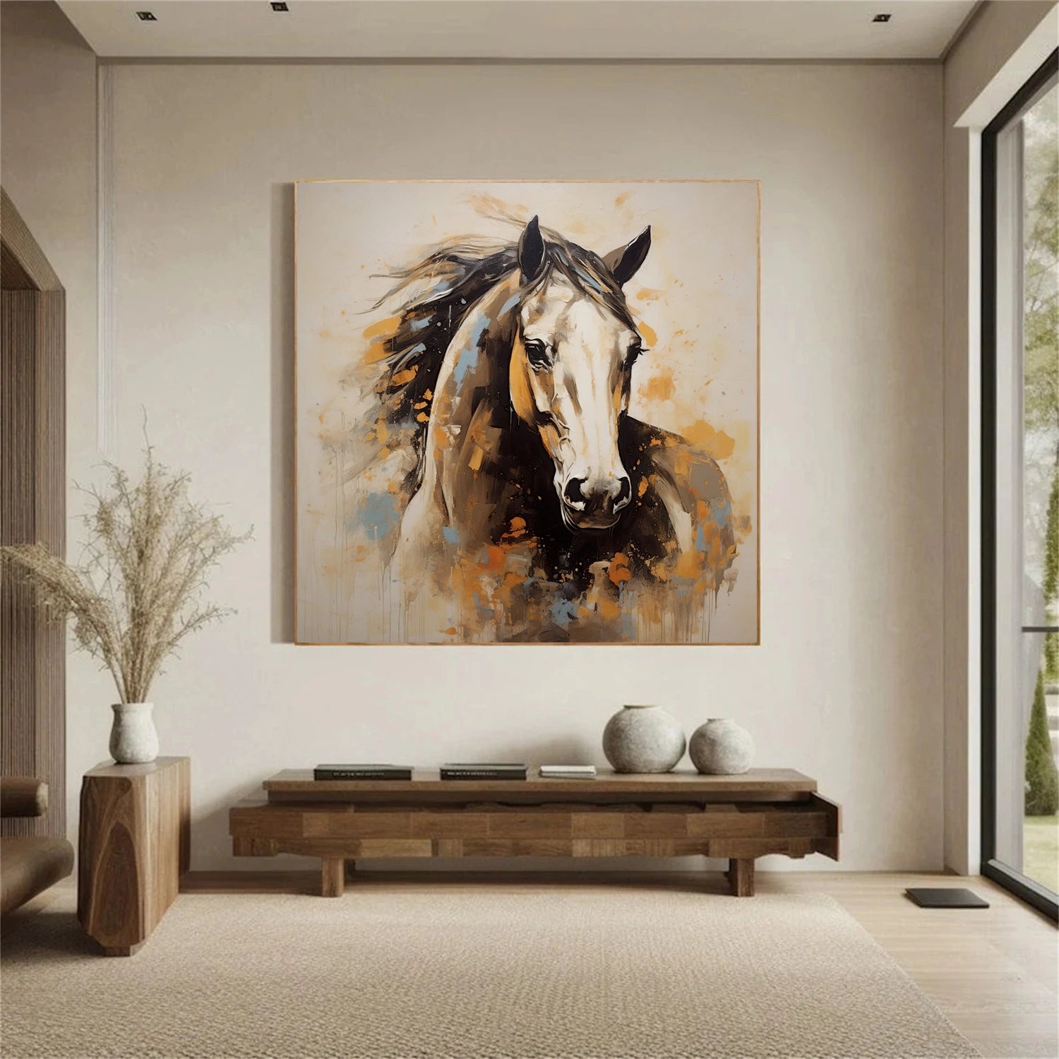 Abstract Animal Horse Wall Art #AL105