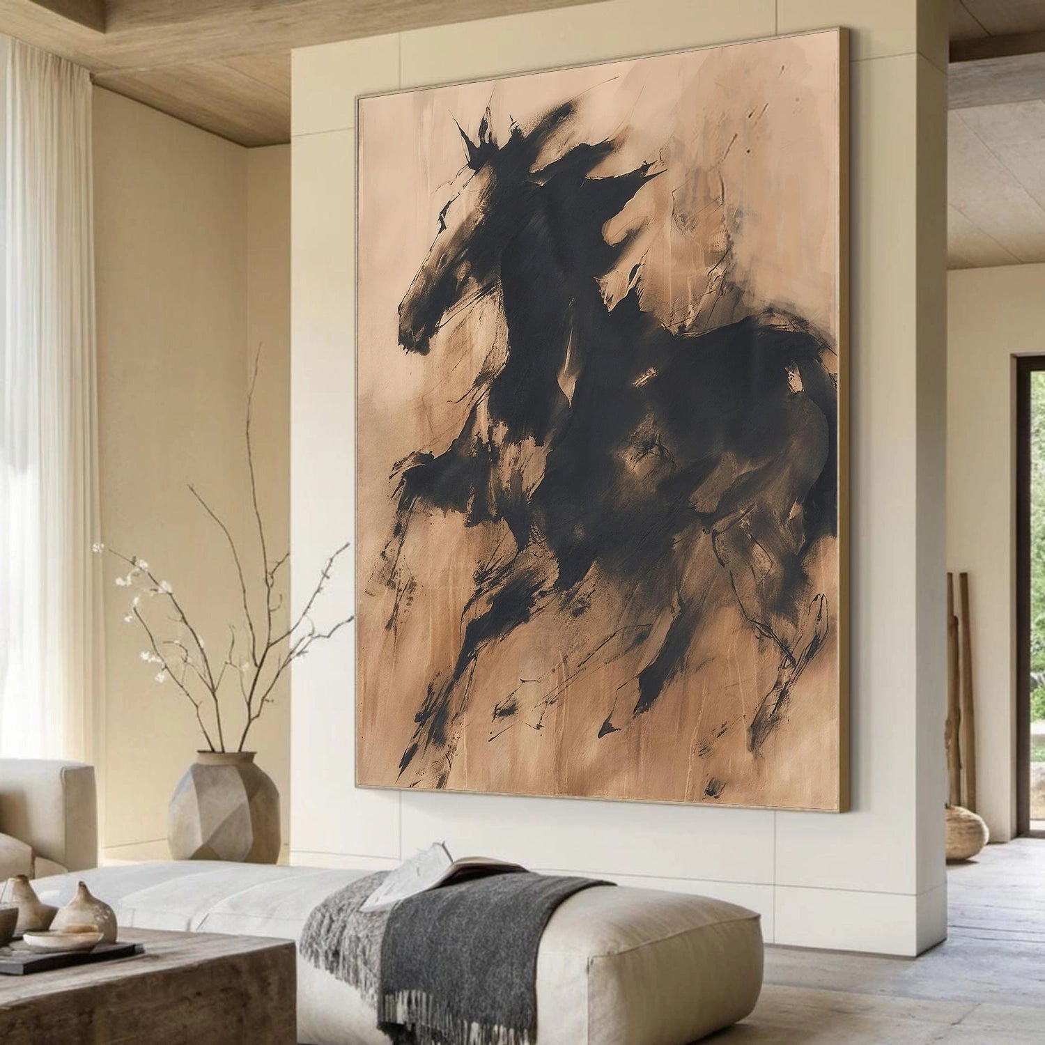 Abstract Animal Horse Wall Art #AL171