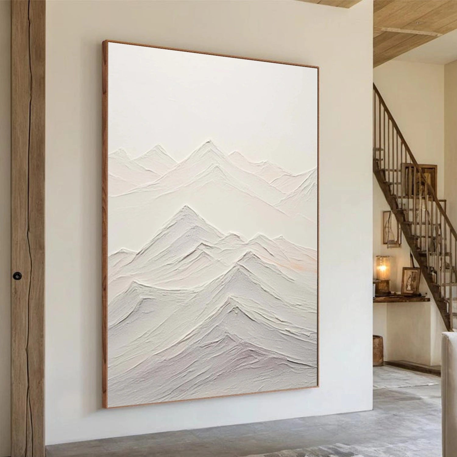 Minimalist Mountain Textured Canvas Art #MM330