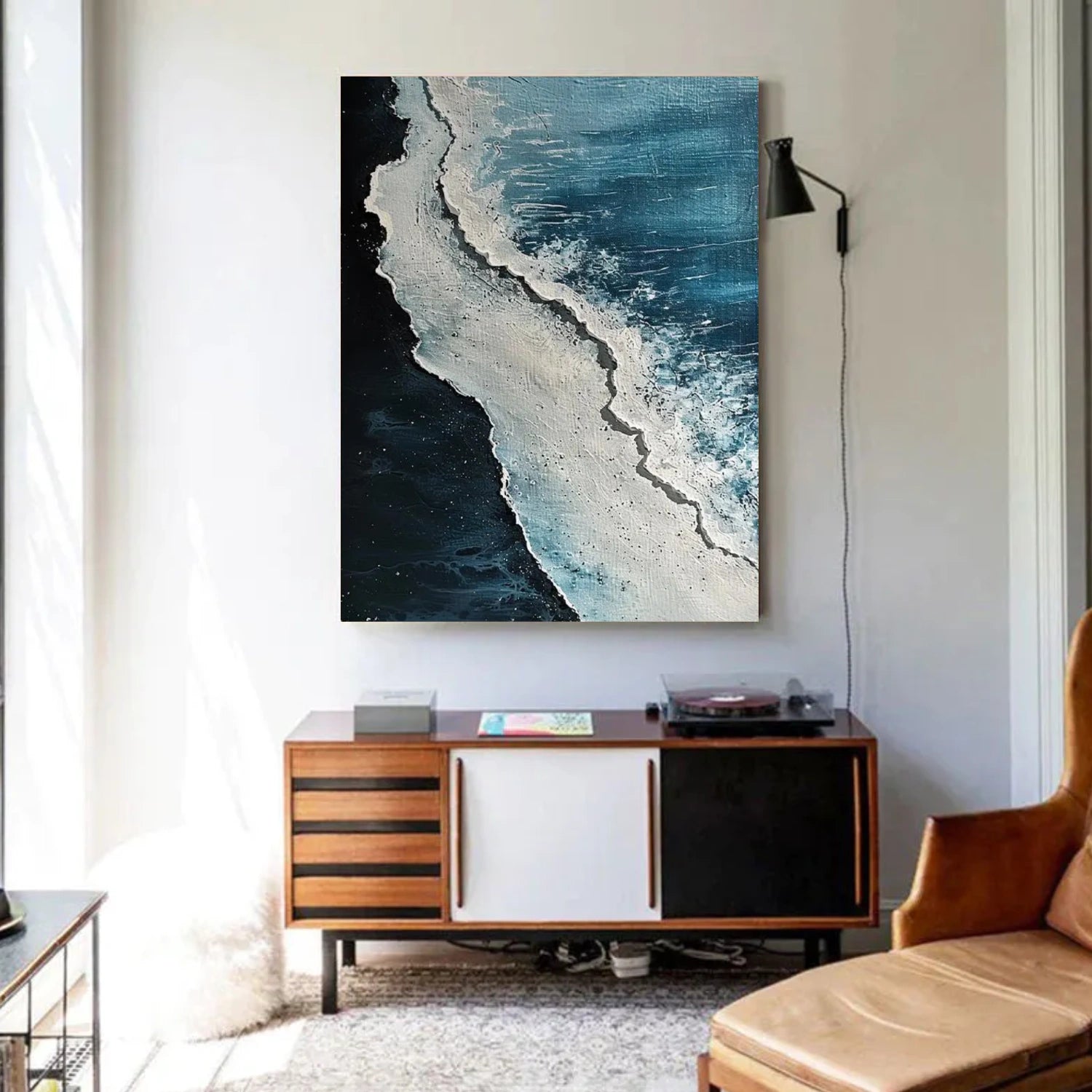 Sea & Sky Abstract Textured Wall Art #MS172