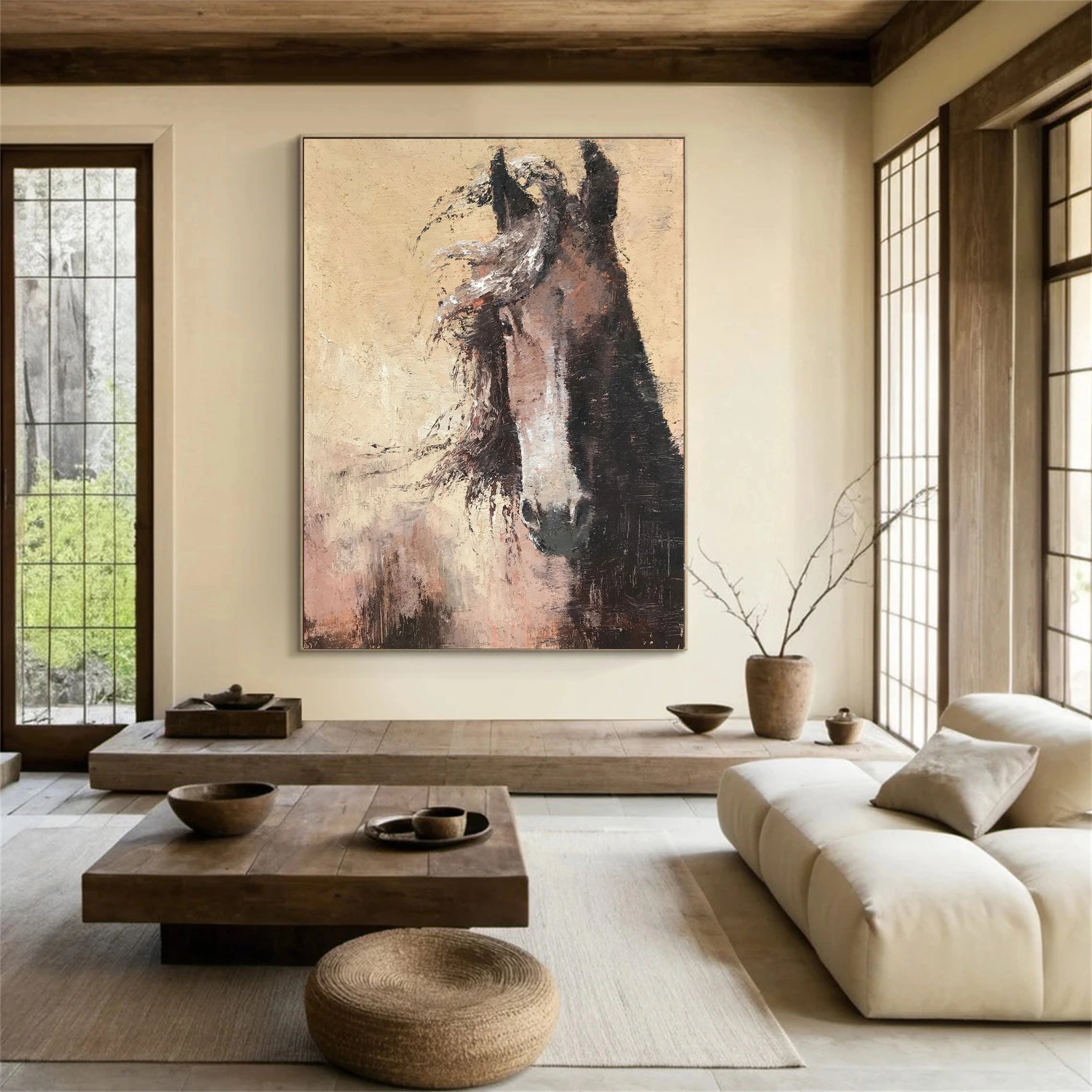 Colorful Horse Abstract Animal Wall Art #AL051