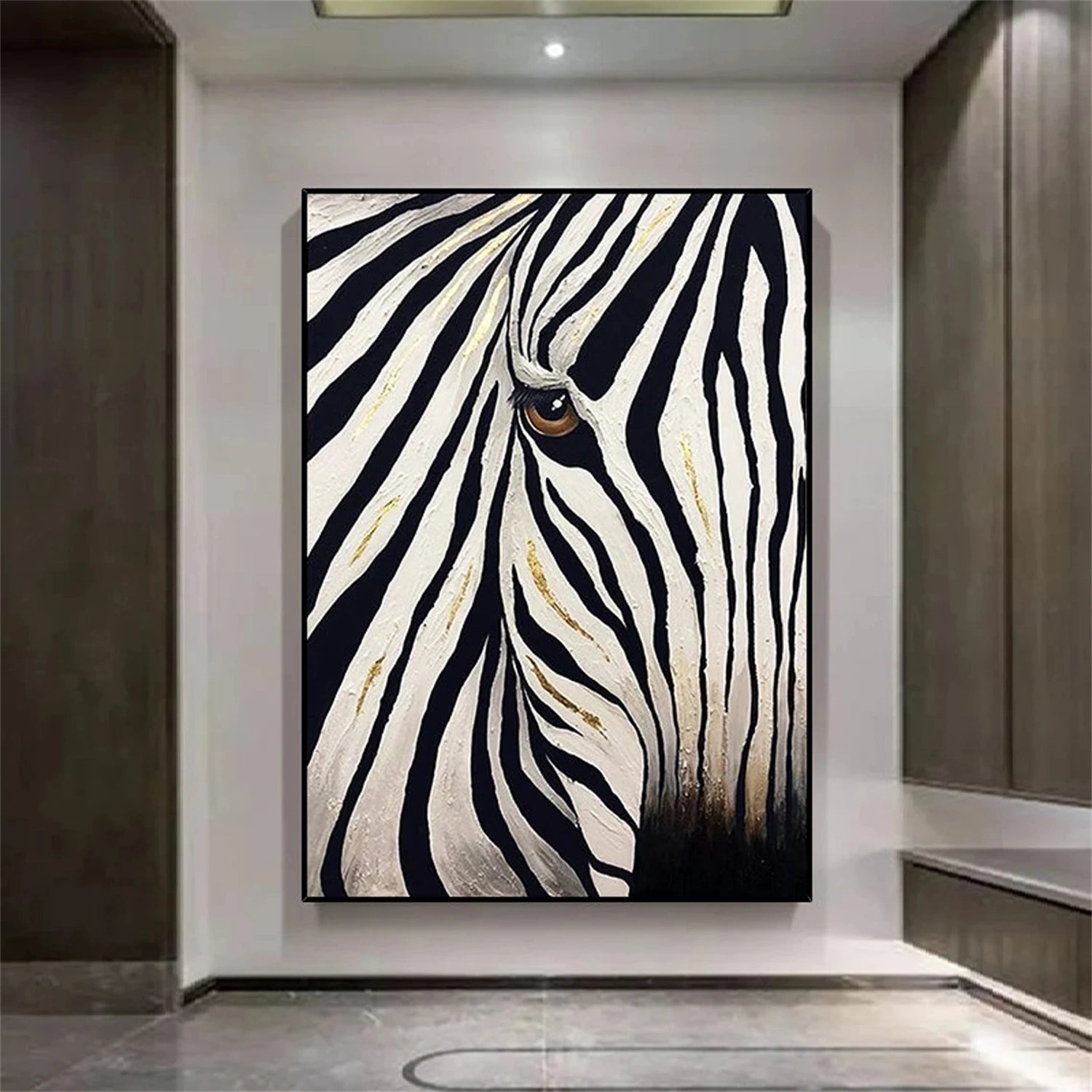 Black and White Abstract Animal Wall Art #AL068