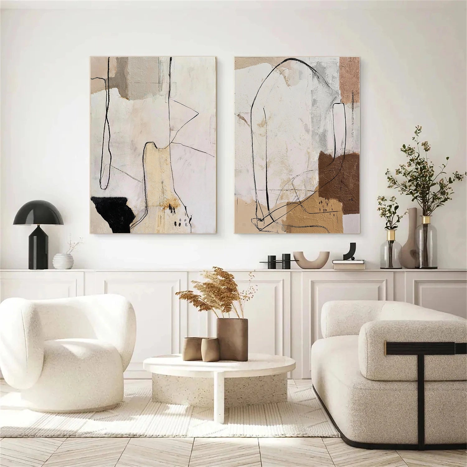 Abstract Canvas Art Set of 2 #WS1069