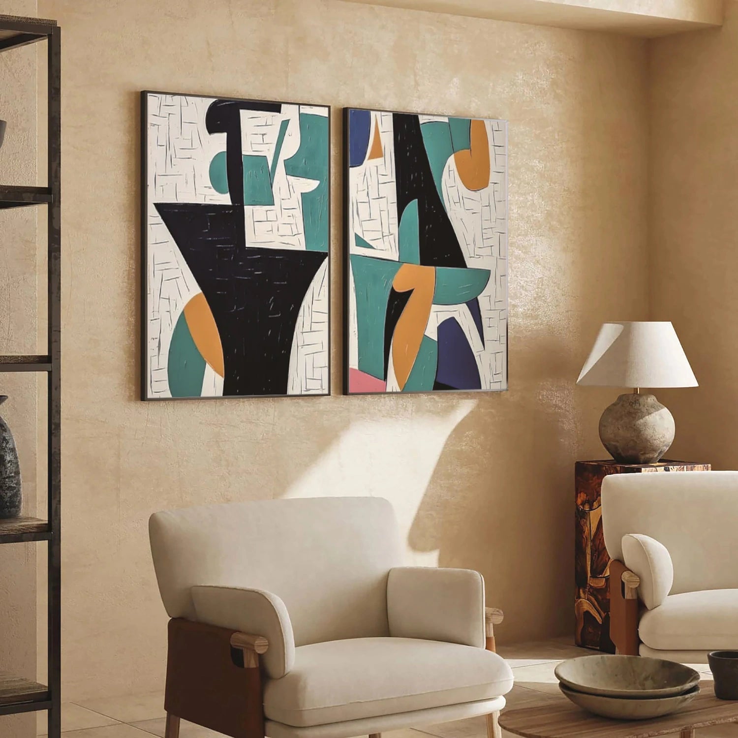 Abstract Canvas Art Set of 2 #WS730