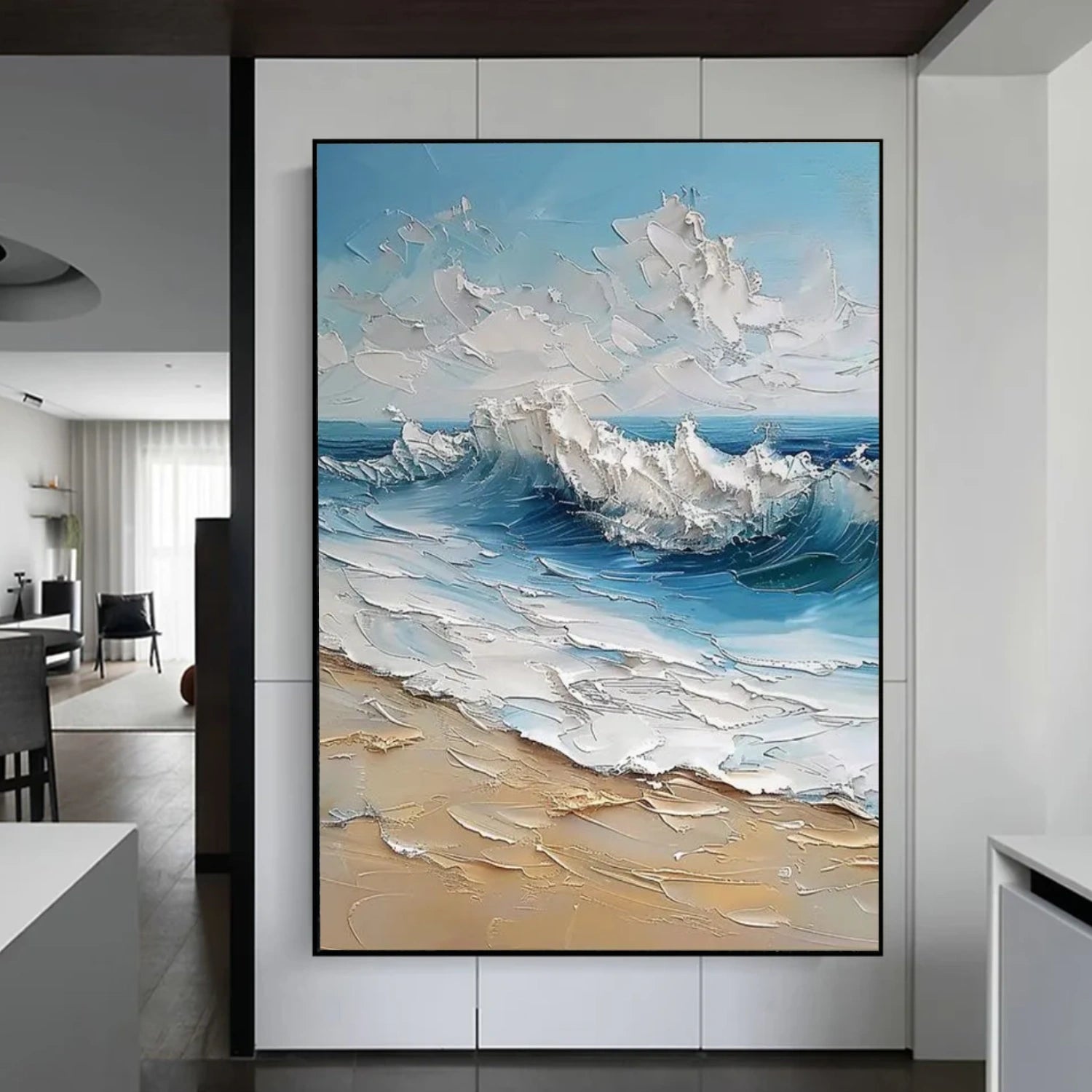 Sea & Sky Abstract Textured Wall Art #MS175