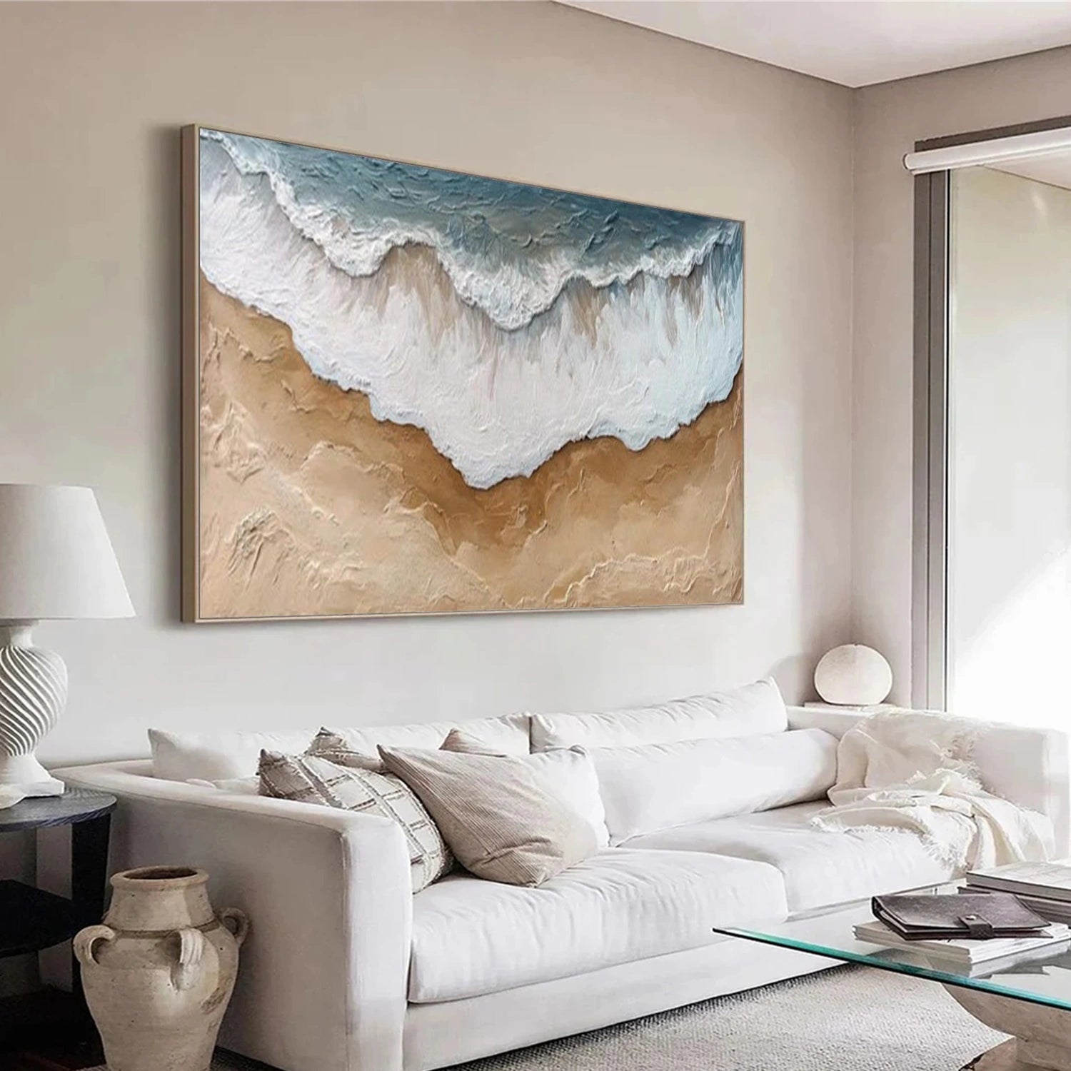 Sea & Sky Abstract Textured Wall Art #MS229