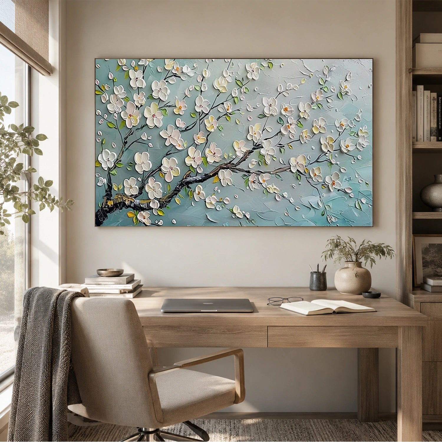 Flower & Tree Abstract Textured Wall Art #ML286