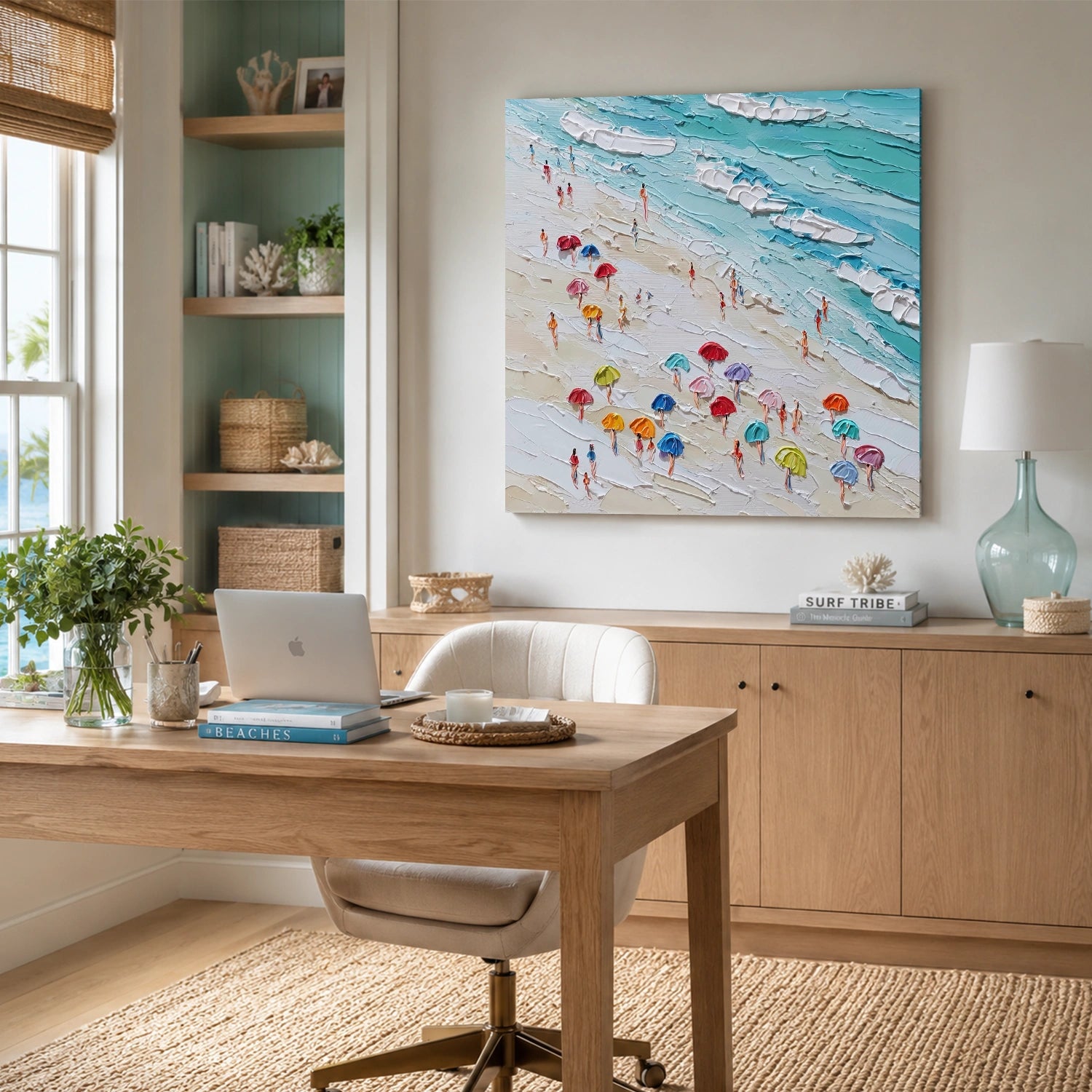 Sea & Sky Abstract Textured Wall Art #MS328