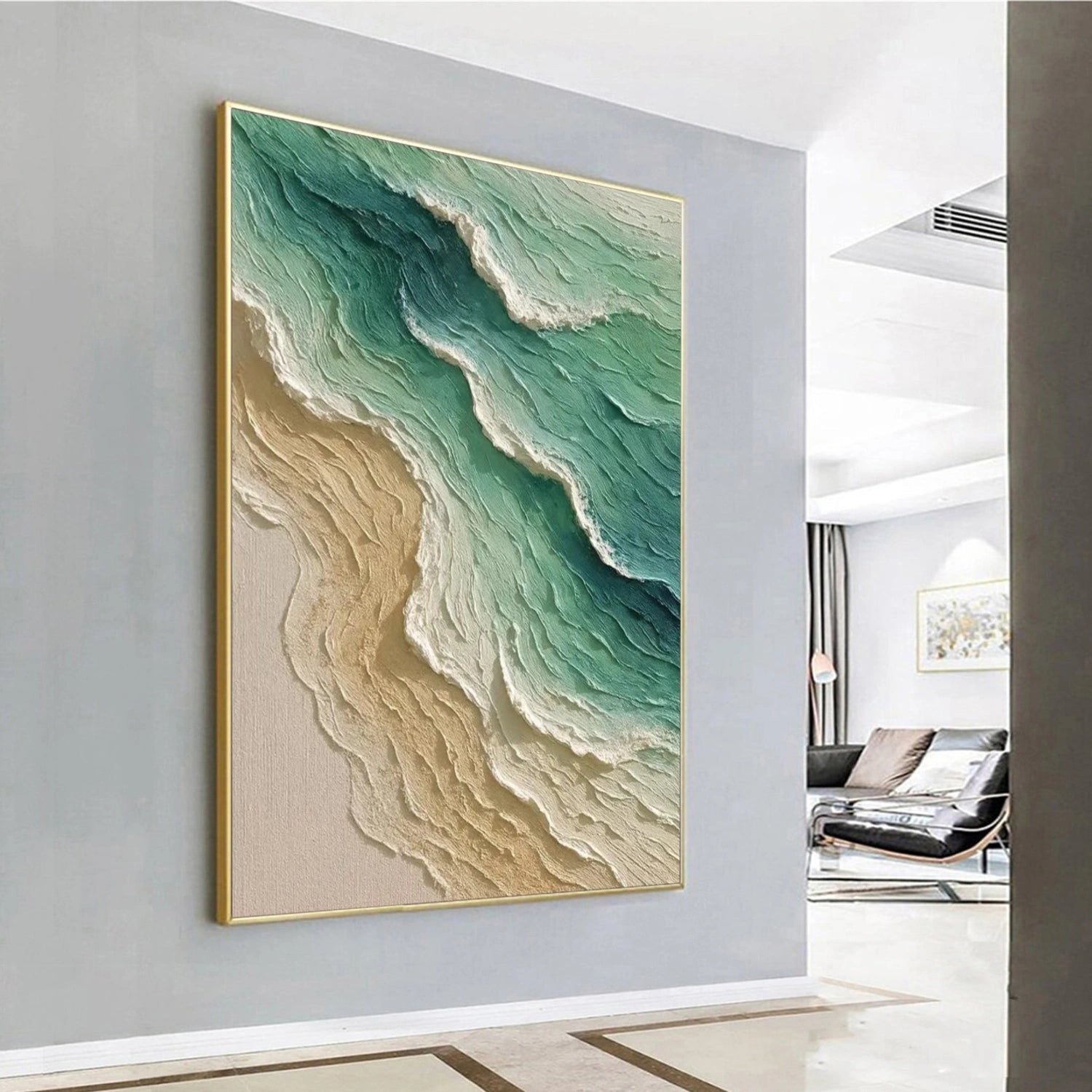 Sea & Sky Abstract Textured Wall Art #MS199