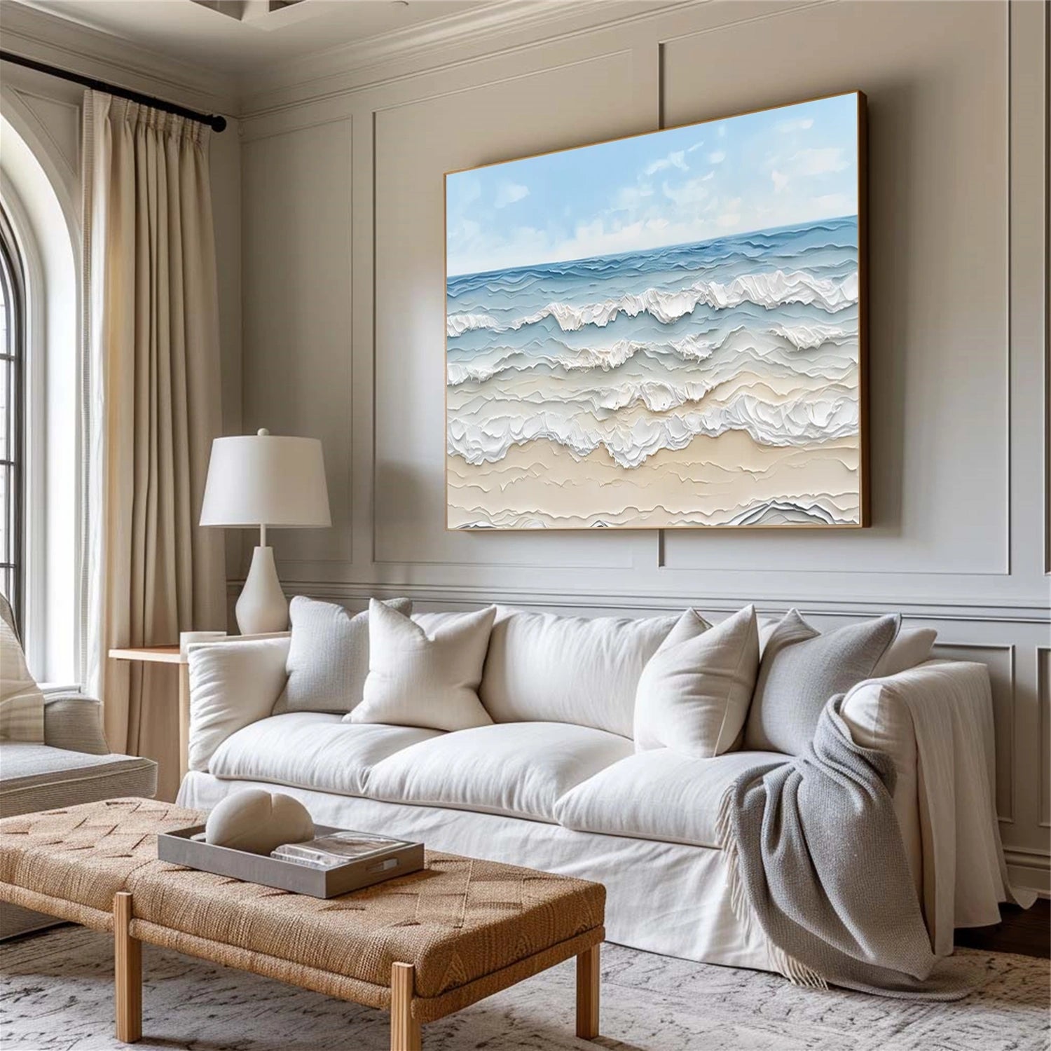 Sea & Sky Abstract Textured Wall Art #MS131