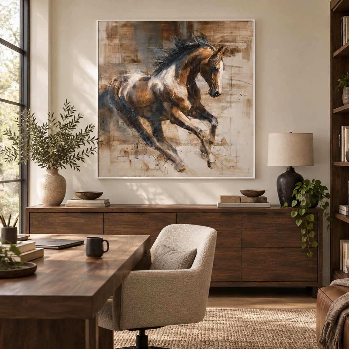 Abstract Animal Horse Wall Art #AL234