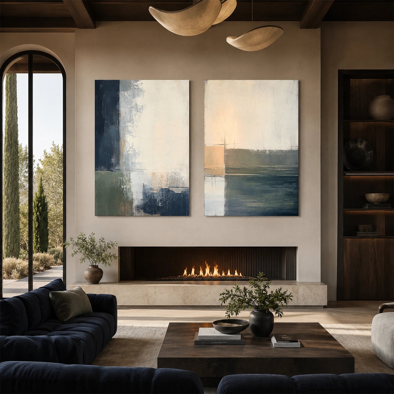 Abstract Canvas Art Set of 2 #WS1120