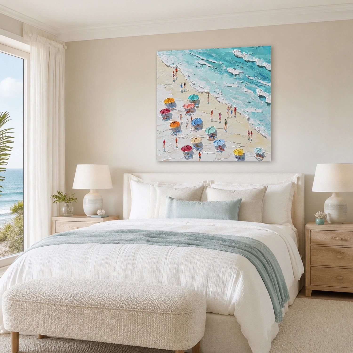 Sea & Sky Abstract Textured Wall Art #MS333