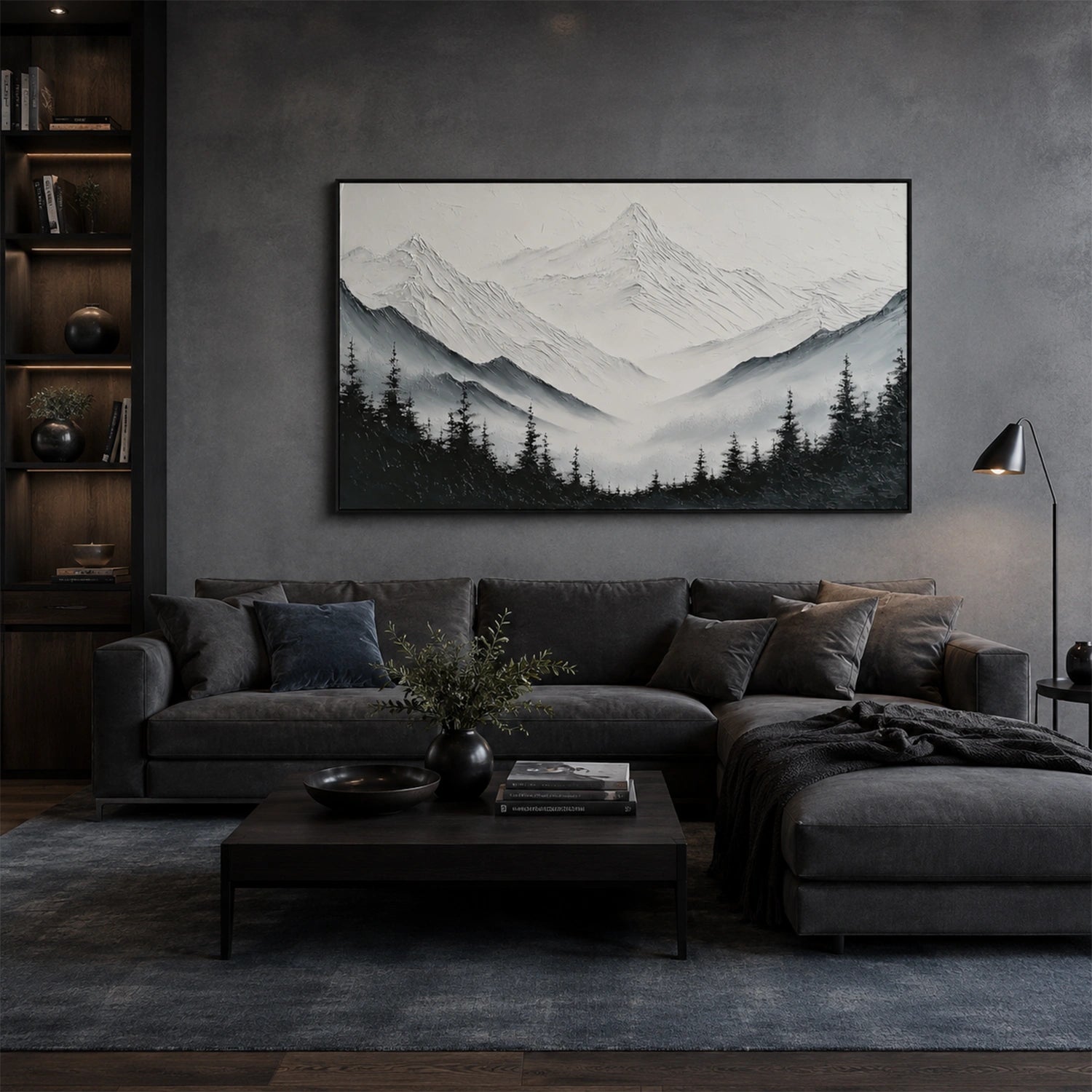 Abstract Mountain Canvas Art #MM414