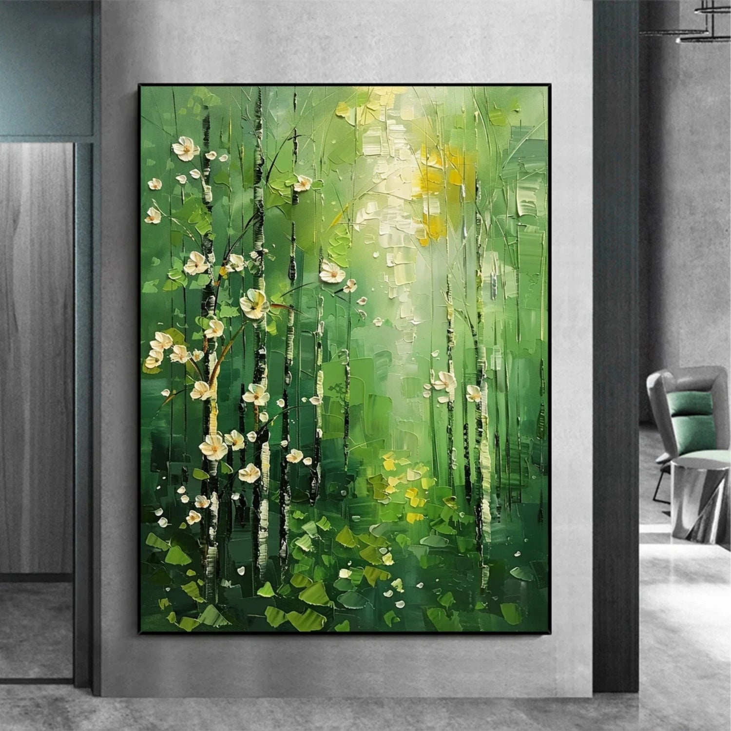 Flower & Tree Abstract Textured Wall Art #ML072