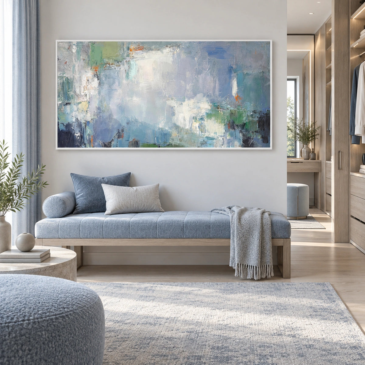 Blue Abstract Canvas Art #WS1148