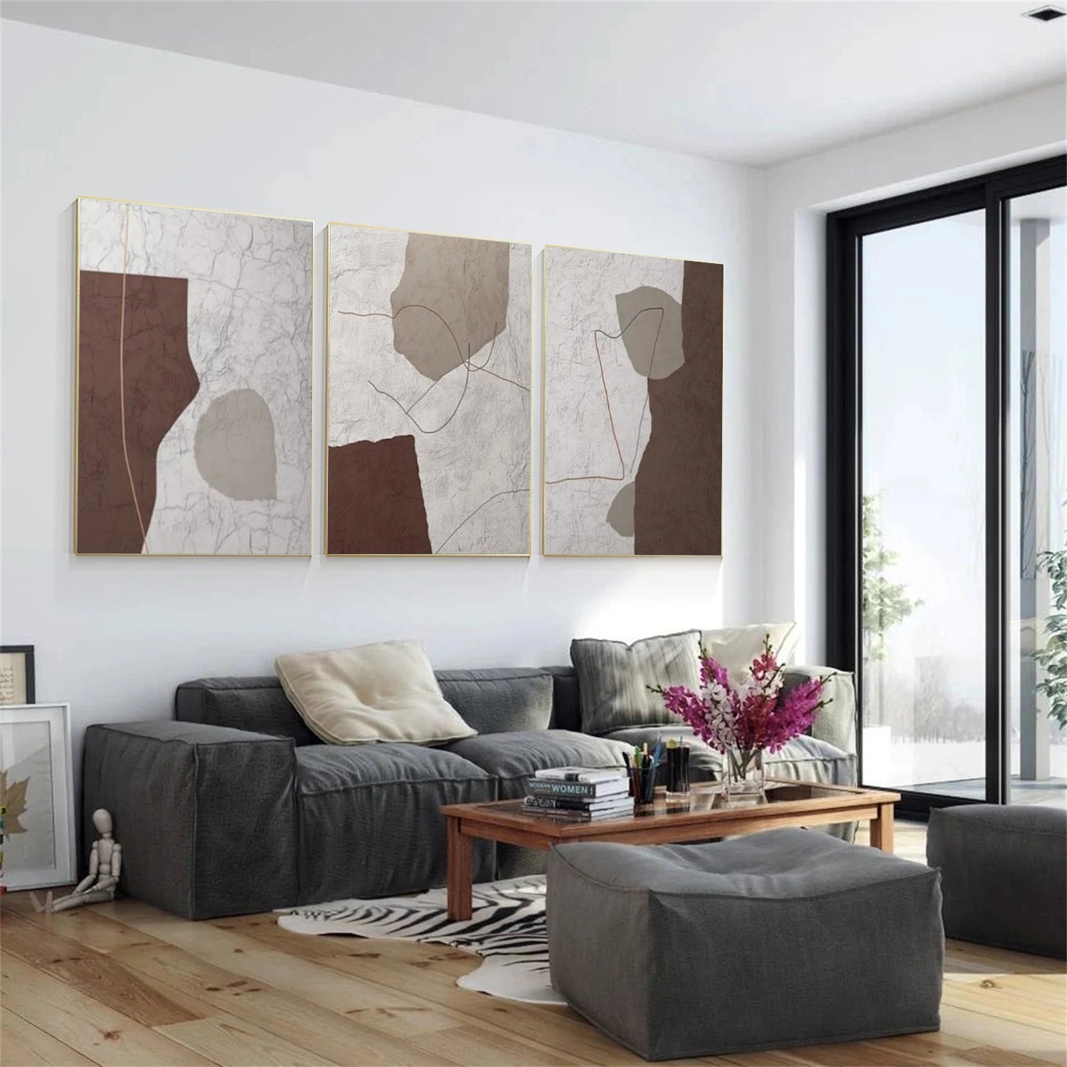 Abstract Canvas Art Set of 3 #WS804