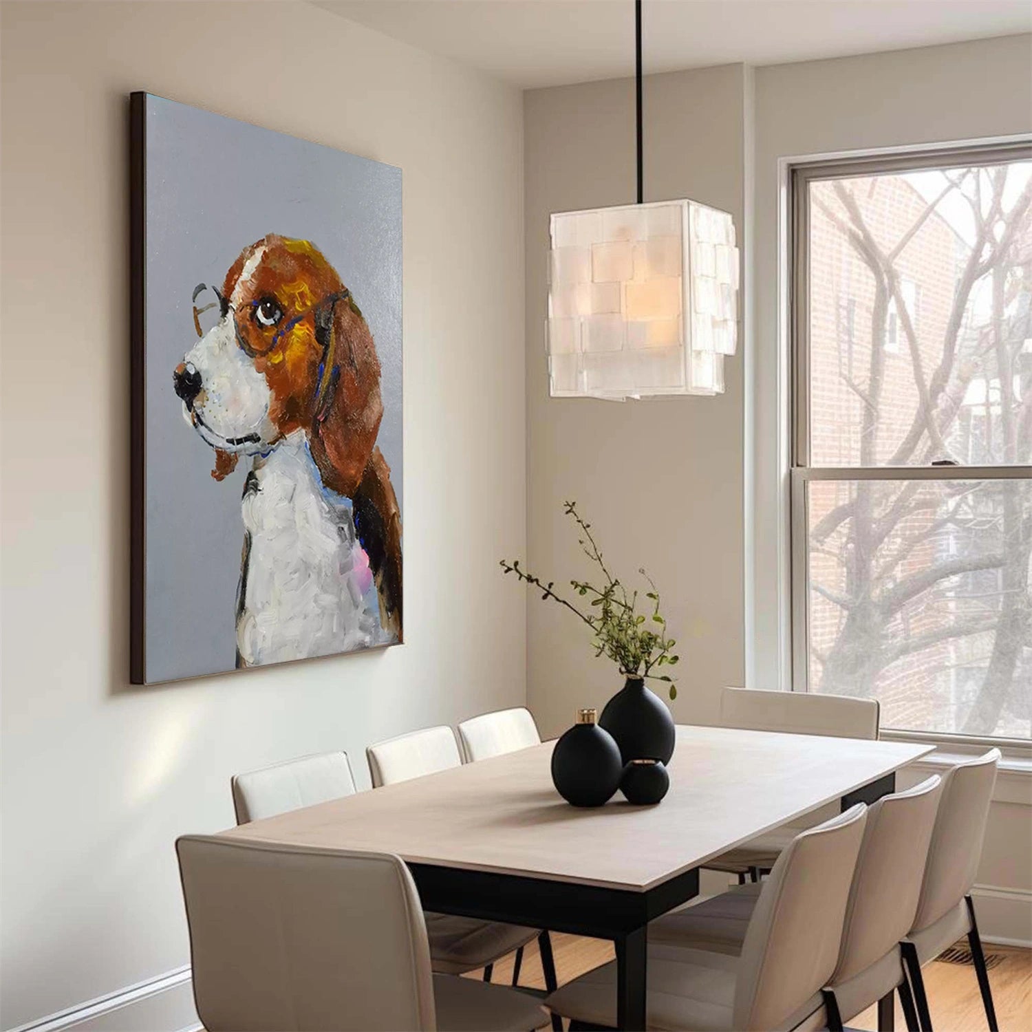 Abstract Animal Dog Wall Art #AL101