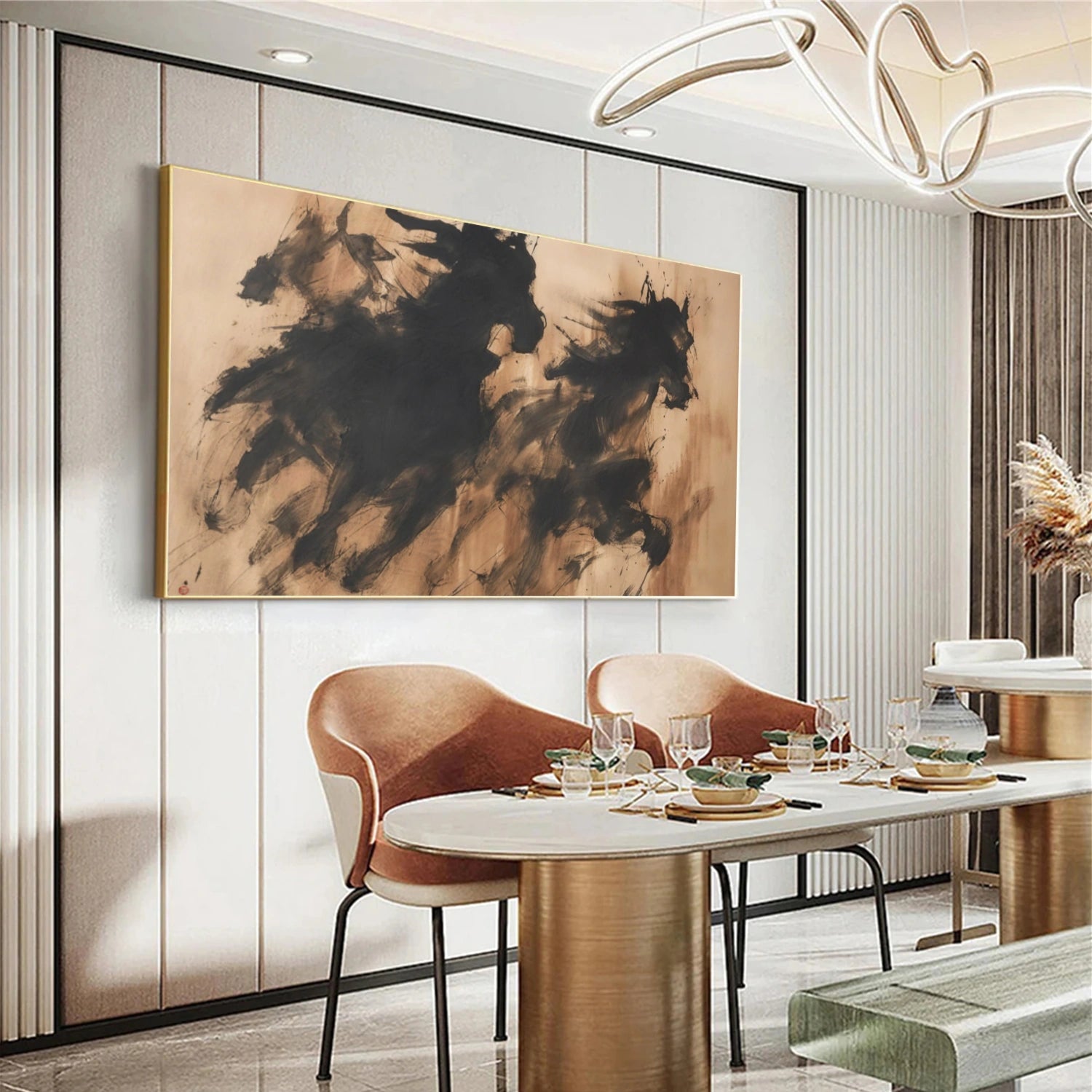 Abstract Animal Horse Wall Art #AL173