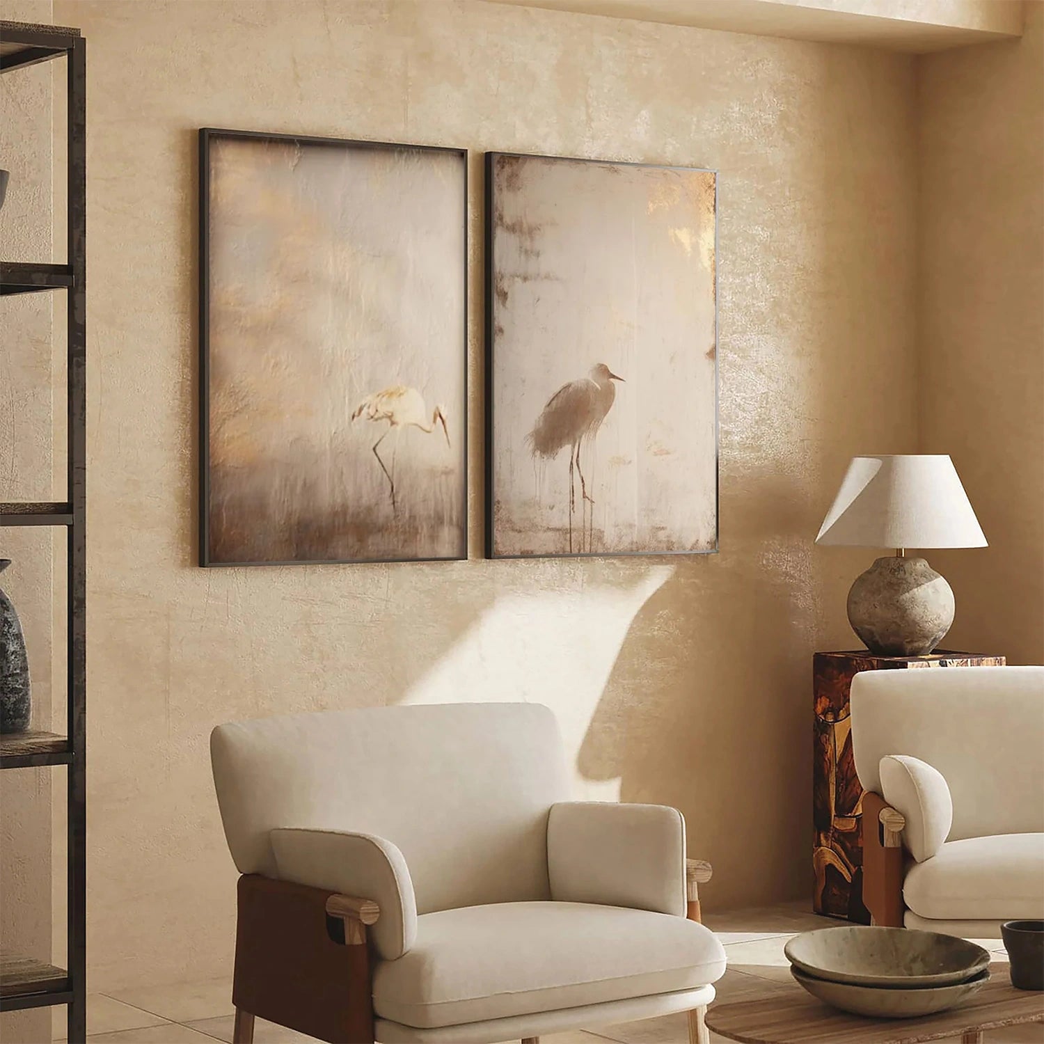 Abstract Animal Wall Art Set of 2 #AL142