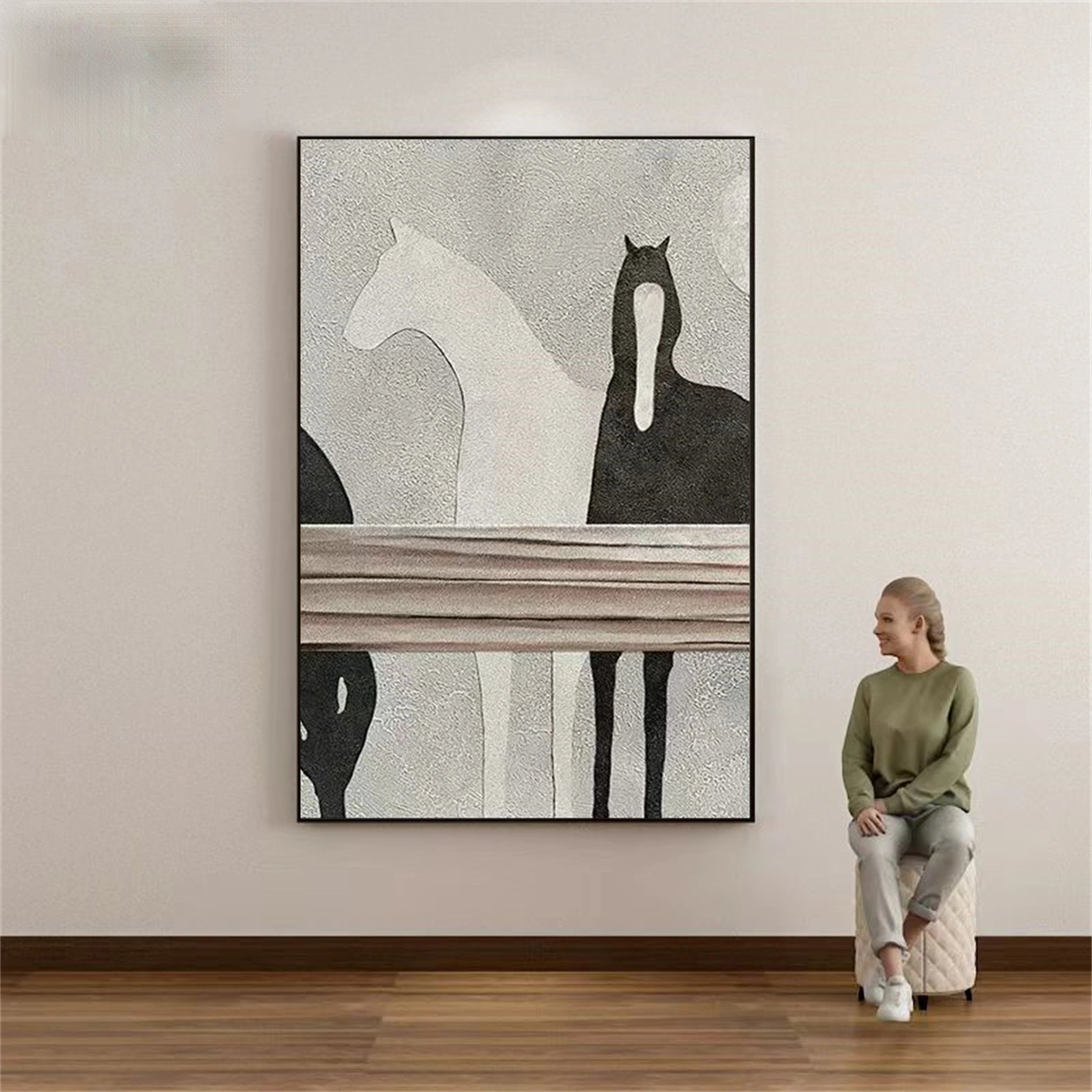 Colorful Horse Abstract Animal Wall Art #AL024