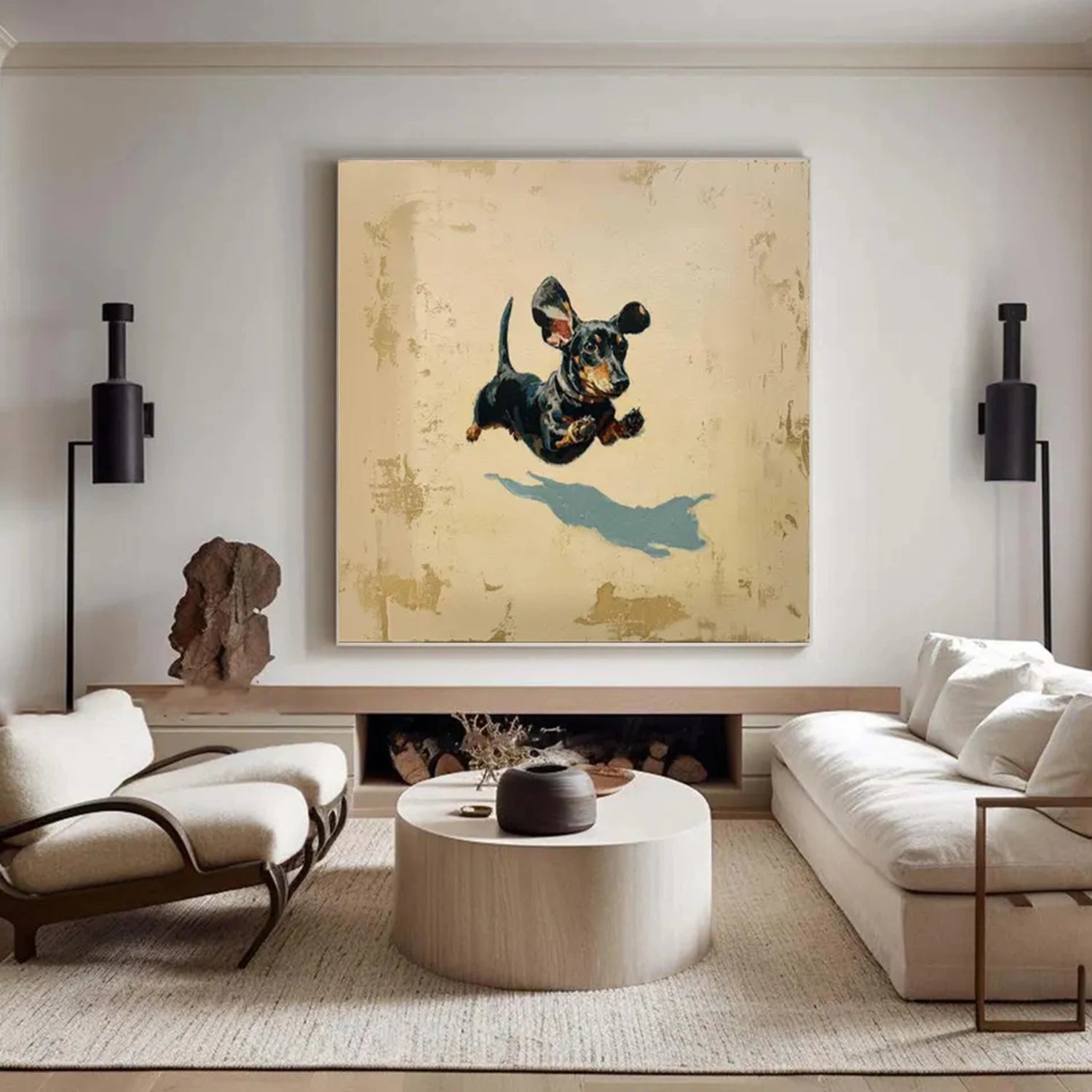 Abstract Animal Dog Wall Art #AL162