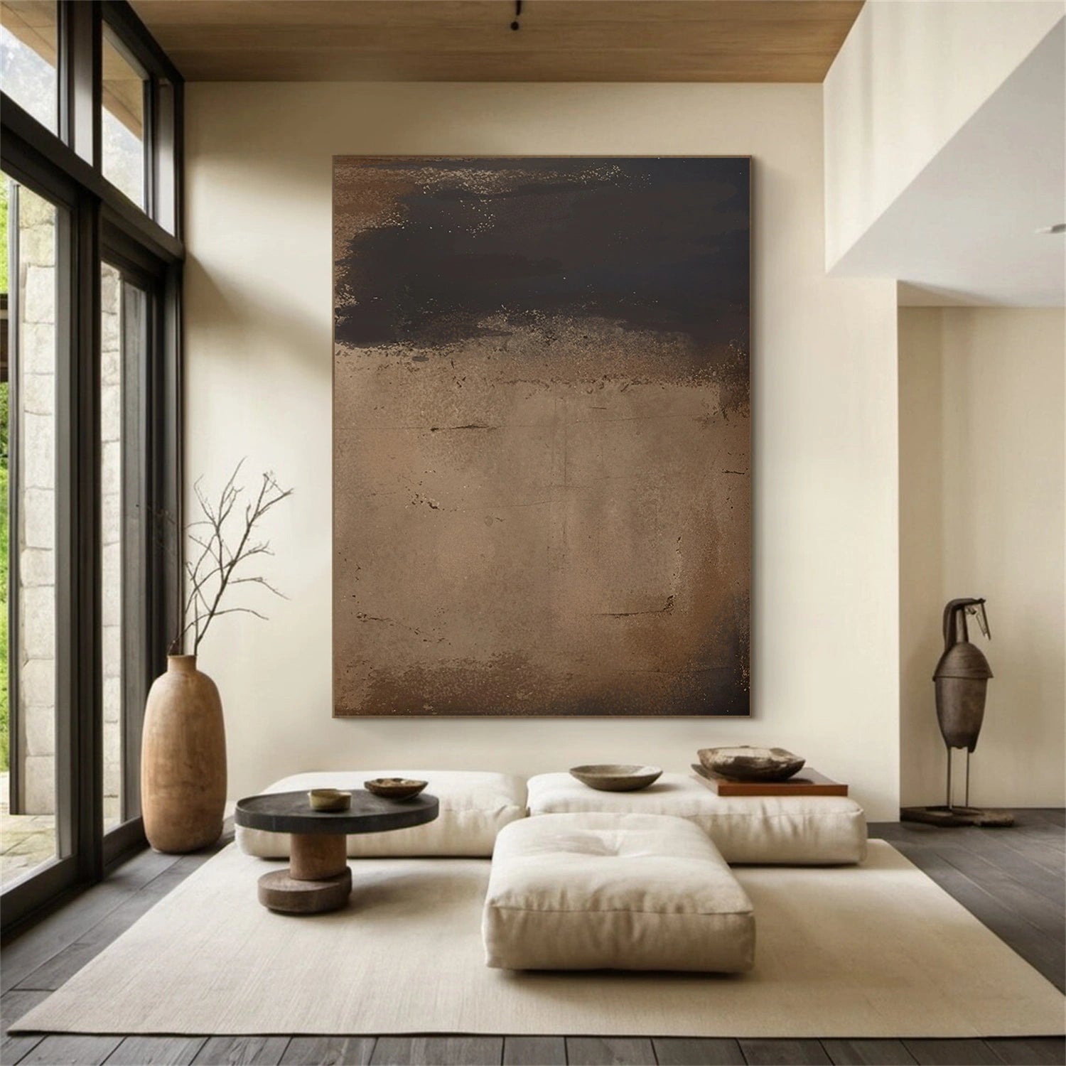 Beige and Brown Abstract Tranquility #WS520