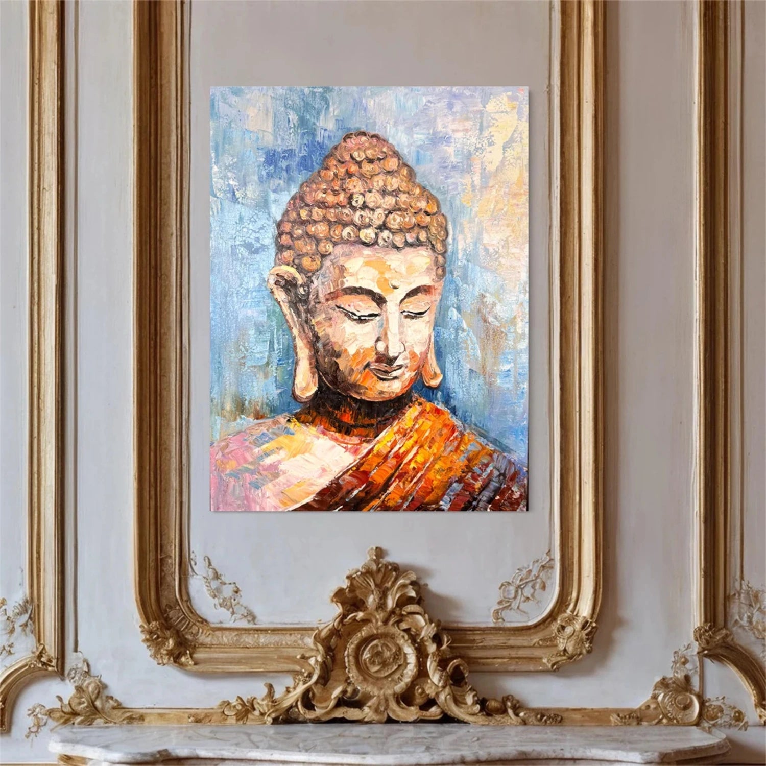 Abstract Buddha Portrait Painting #AP020