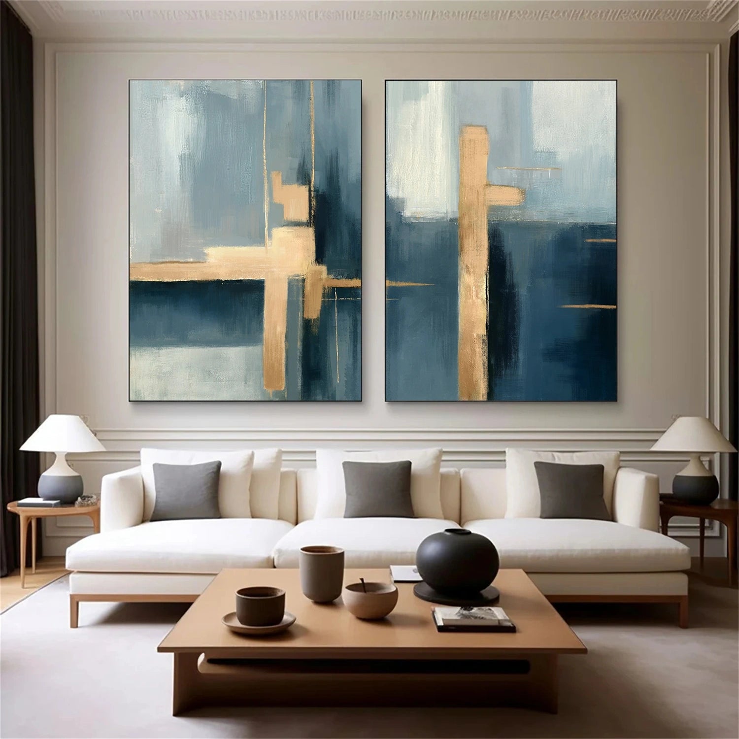 Abstract Set of 2 Canvas Art #WS589