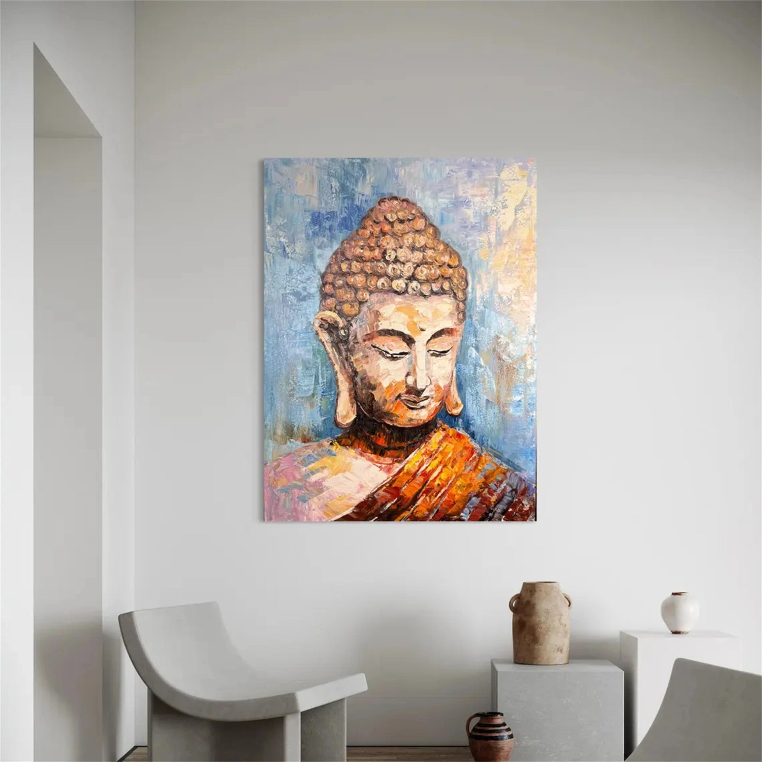 Abstract Buddha Portrait Painting #AP020