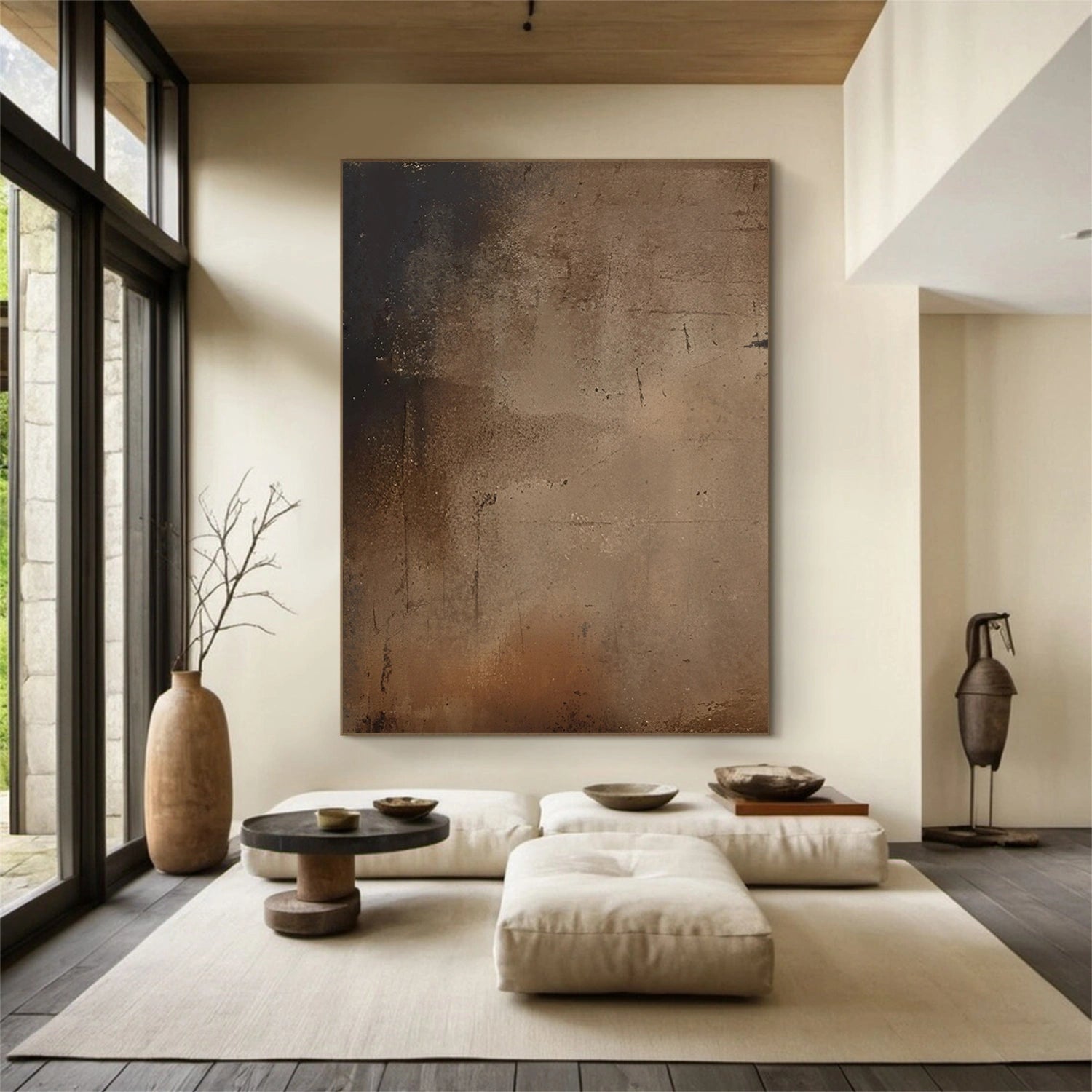 Beige and Brown Abstract Tranquility #WS519