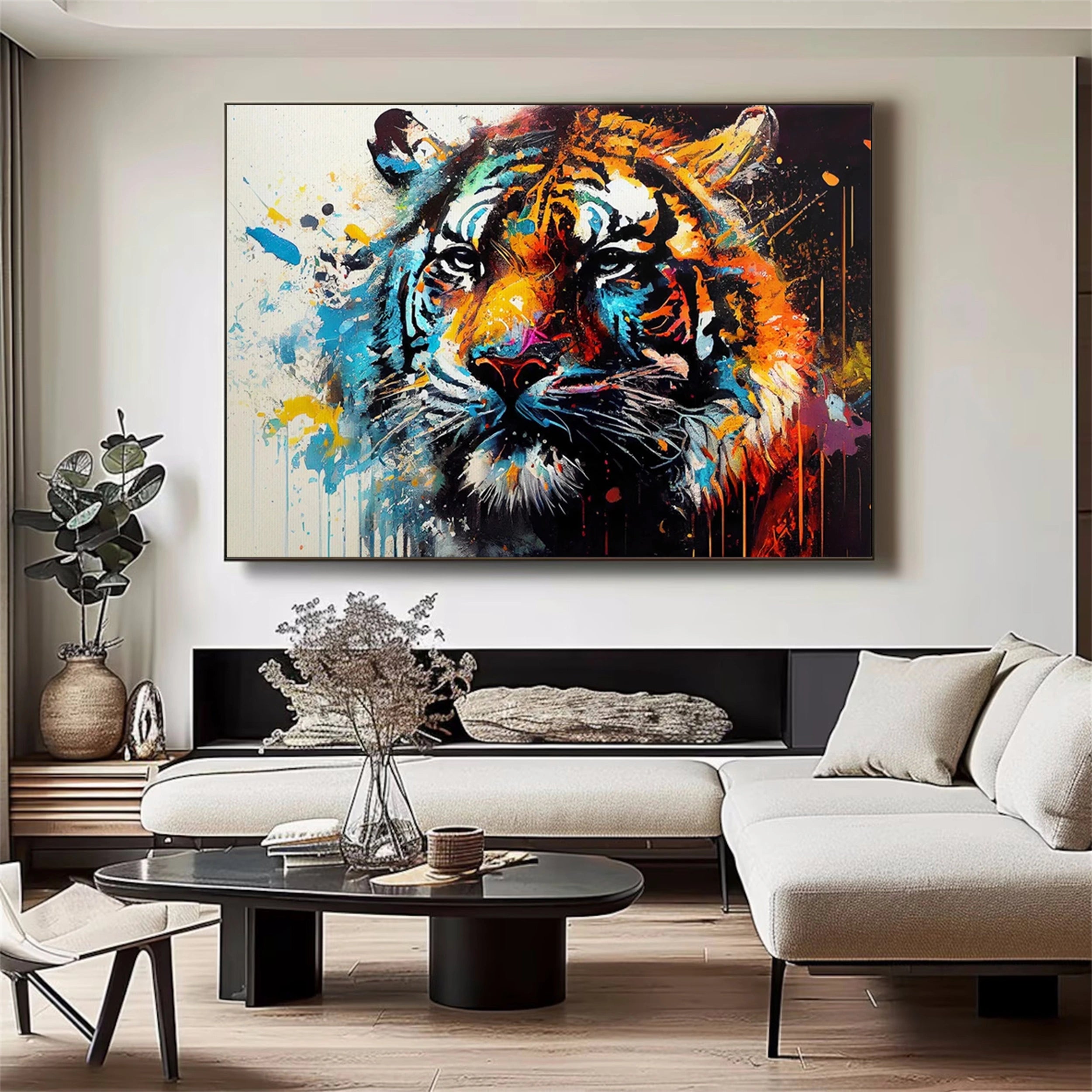 Colorful Abstract Animal Wall Art #AL085