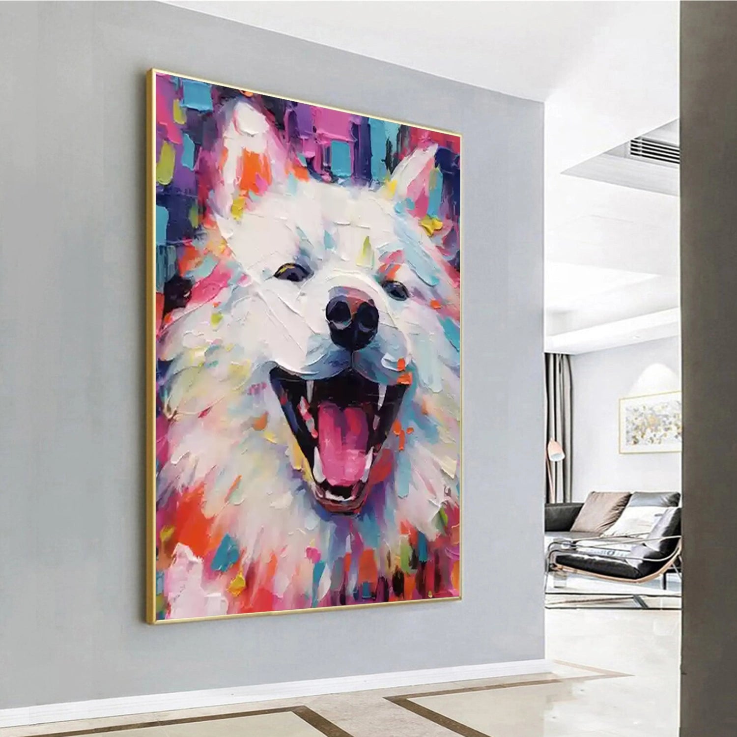 Abstract Animal Dog Wall Art #AL114