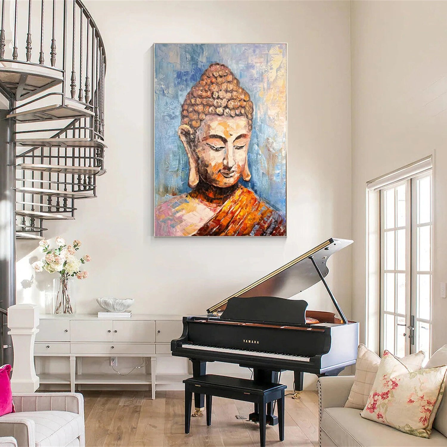 Abstract Buddha Portrait Painting #AP020