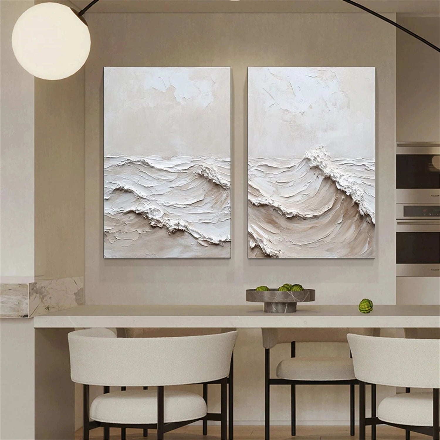 Sea & Sky Abstract Textured Wall Art Set of 2 #MS202