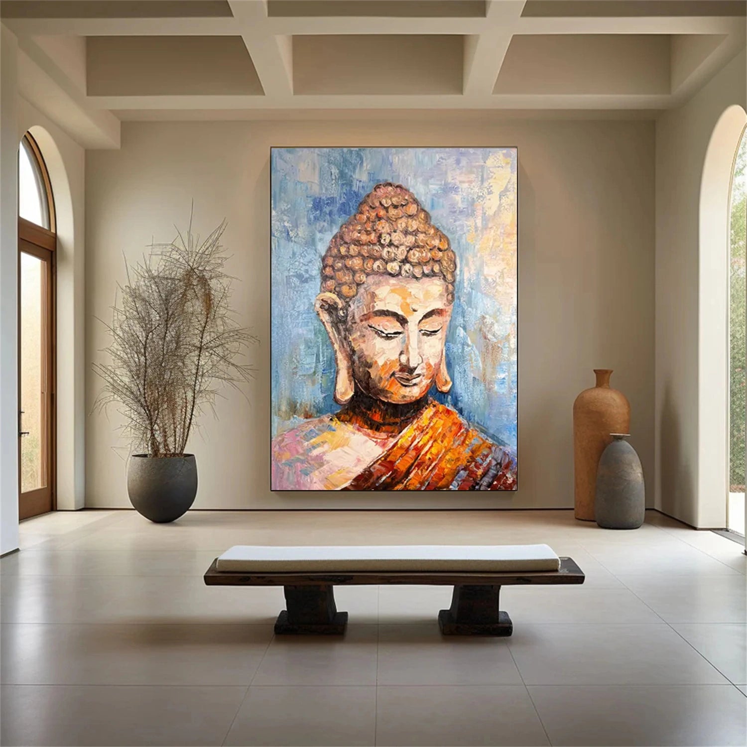 Abstract Buddha Portrait Painting #AP020