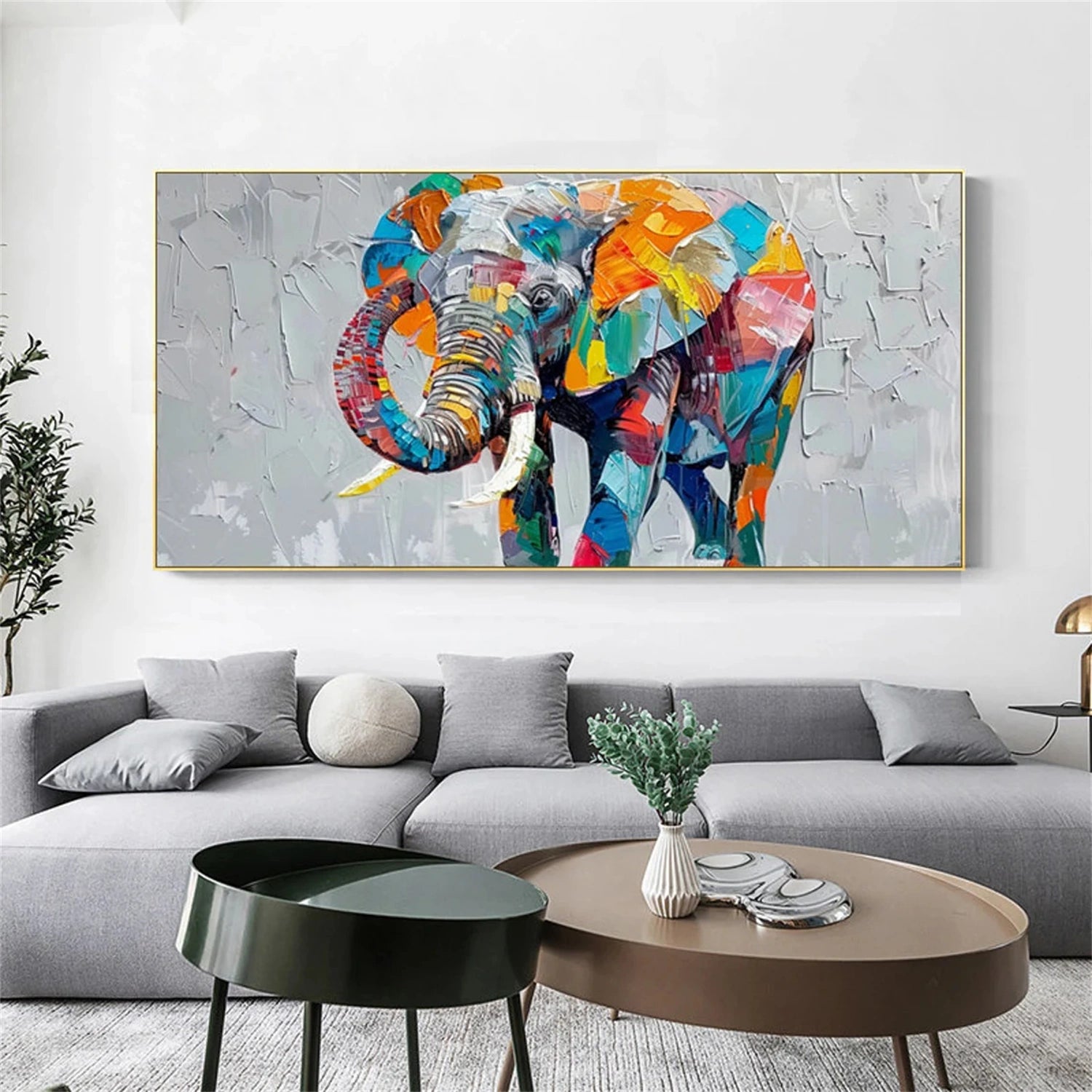 Colorful Abstract Animal Wall Art #AL090